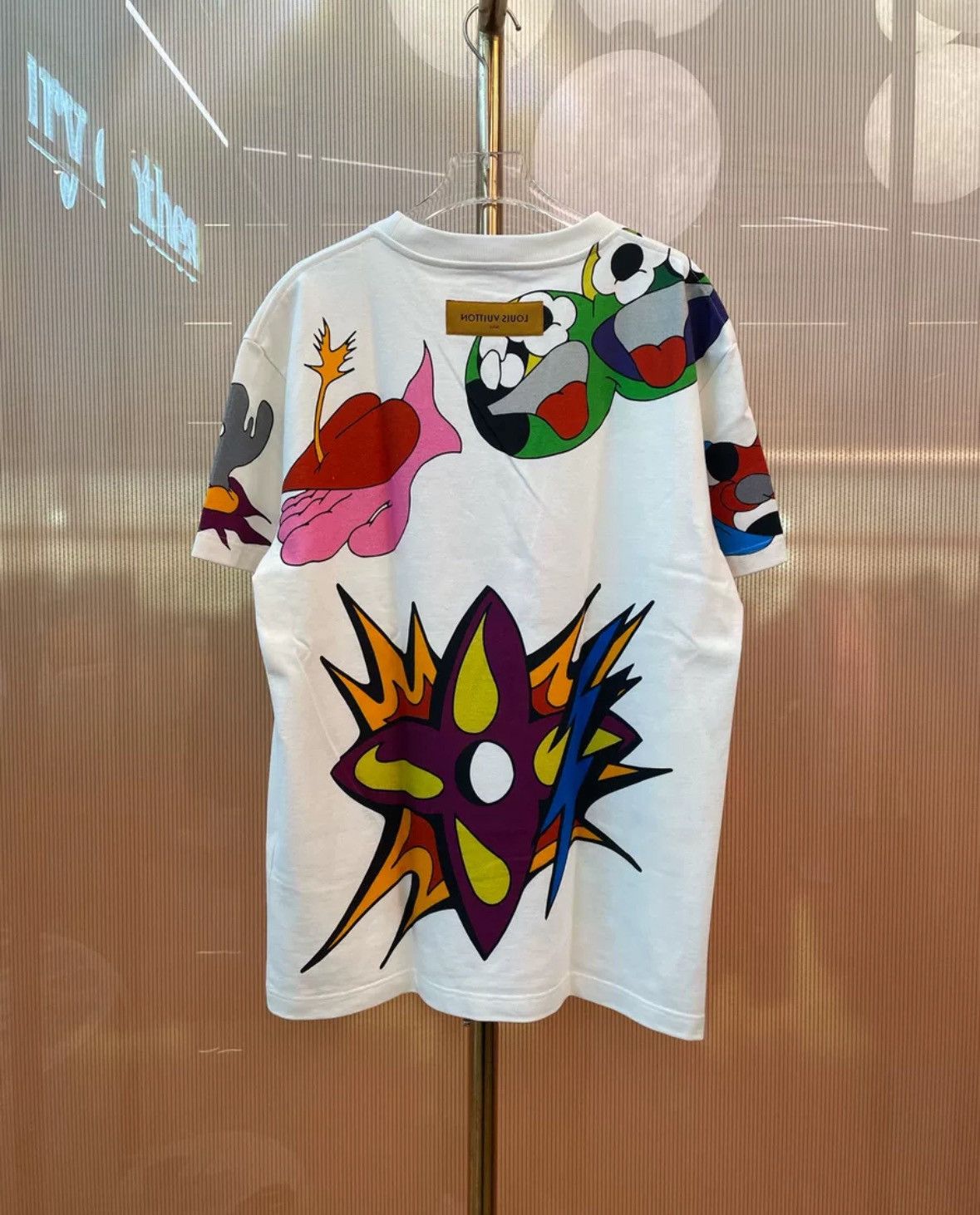 Louis Vuitton size S Cartoon LOGO printed T shirt with ro