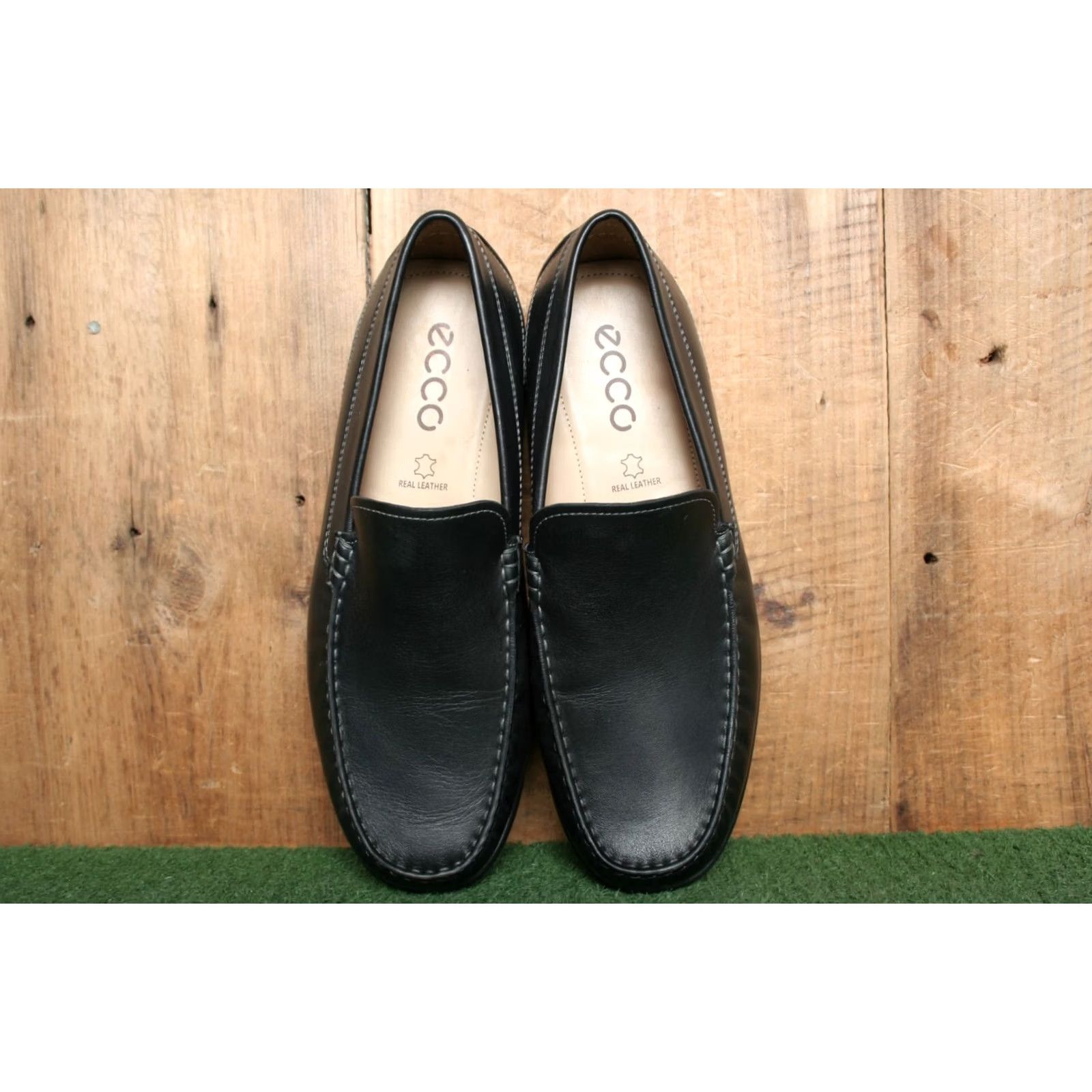 Ecco ECCO Classic Moc 2.0 Black Leather Loafers Men US 8-8.5 EU 42 Slip On Casual Size US 8.5 / EU 41-42 - 4 Thumbnail