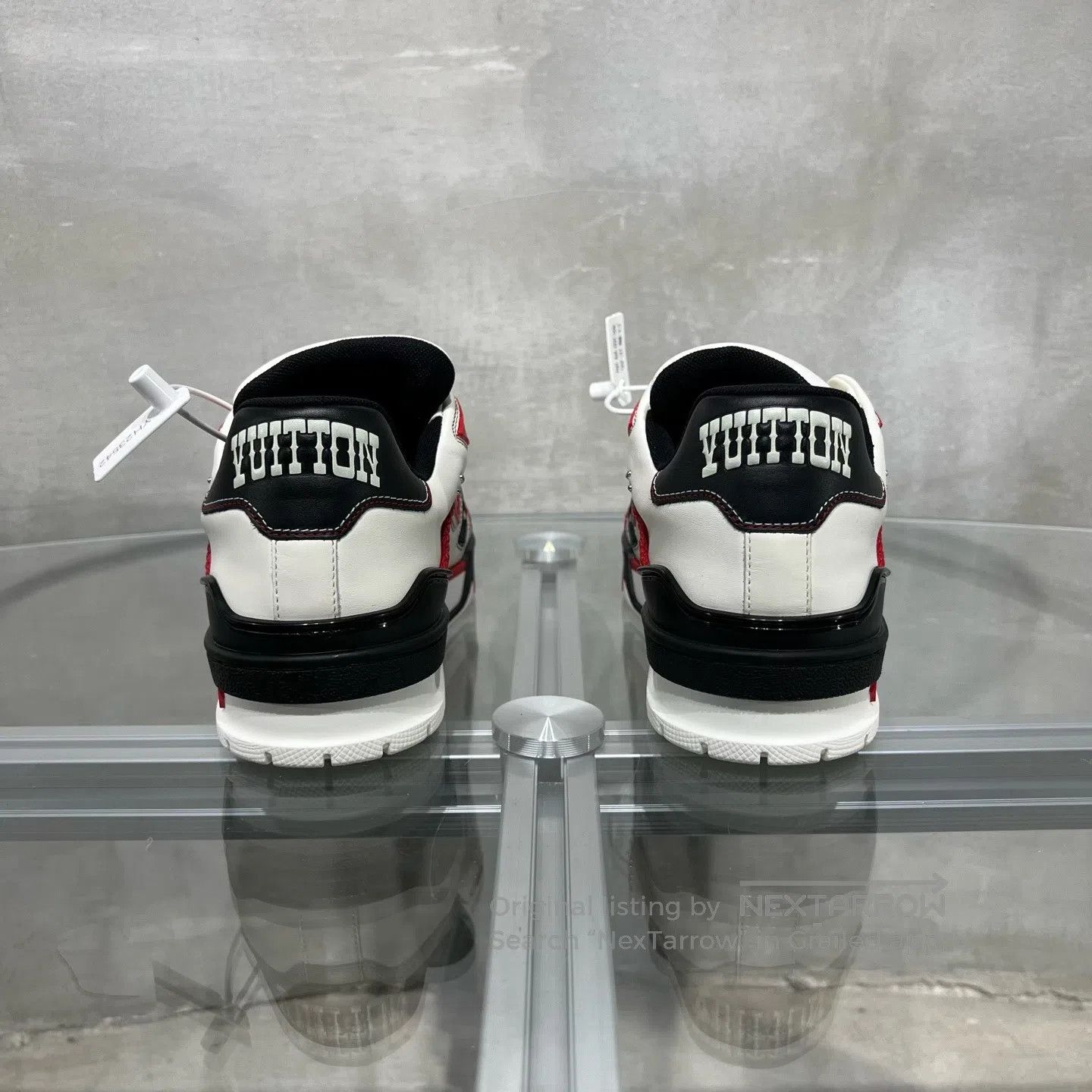 Louis Vuitton Louis Vuitton Trainer Black and Red Willow Nail shoes Size US 5.5 / IT 35.5 - 6 Thumbnail