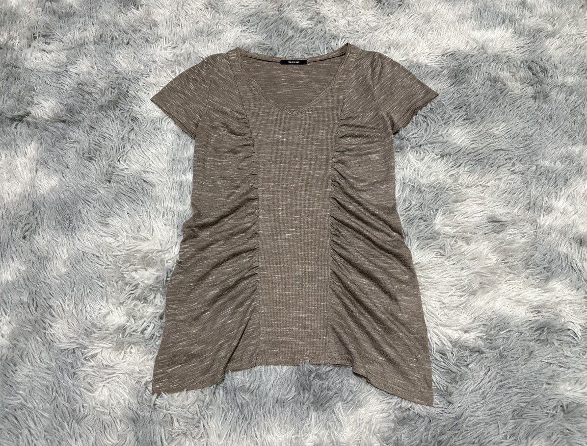 Tornado Mart 🔥Sick Y2K Tornado Mart Ruched Hybrid Ribbed Shirt Size US S / EU 44-46 / 1 - 1 Thumbnail
