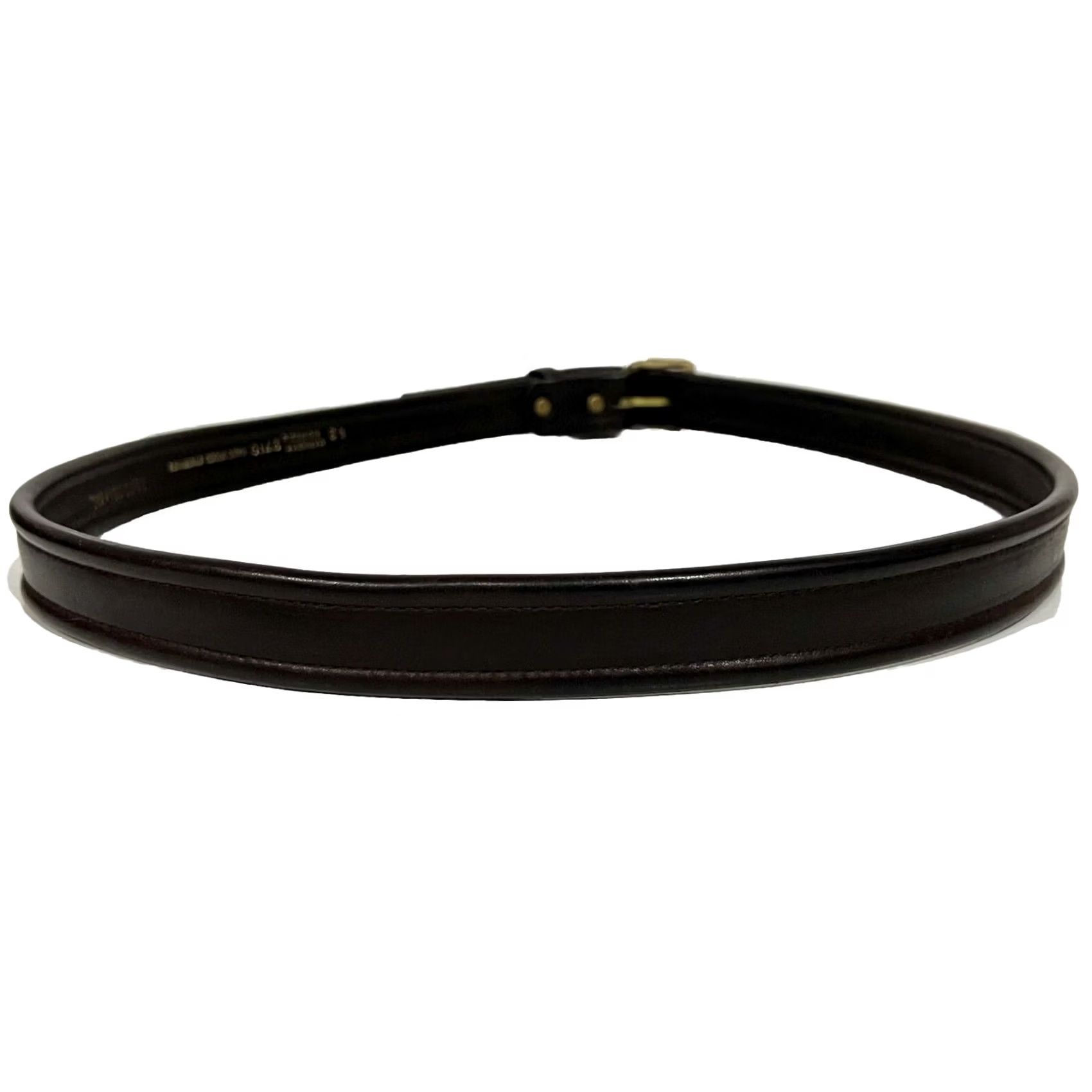 Vintage Harness House Belt Men Leather Hand Waxed Steerhide Dark Brown Sz 42 Belt Mens Size 42 Brown Leather Hinges? Size 42 - 3 Thumbnail