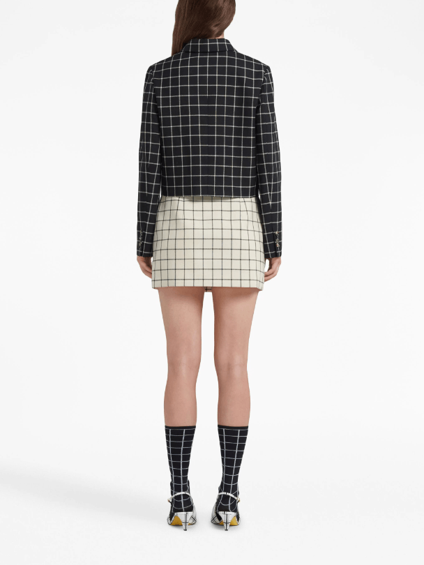 Marni BNWT AW23 MARNI WOOL CHECK MINI SKIRT 42 Size 28" / US 6 / IT 42 - 13 Thumbnail