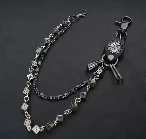 Japanese Brand Motorcycle KeyChain Jean Biker Wallet Belt Chain Dice Charms Size ONE SIZE - 5 Thumbnail