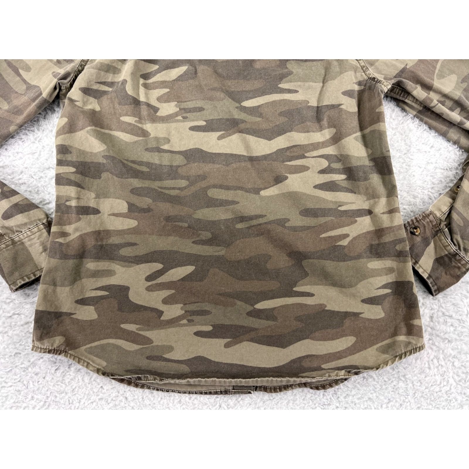 Forever 21 FOREVER 21 Camo Jacket Women S Green Casual Button-Up Cotton Bomber Size S / US 4 / IT 40 - 7 Thumbnail