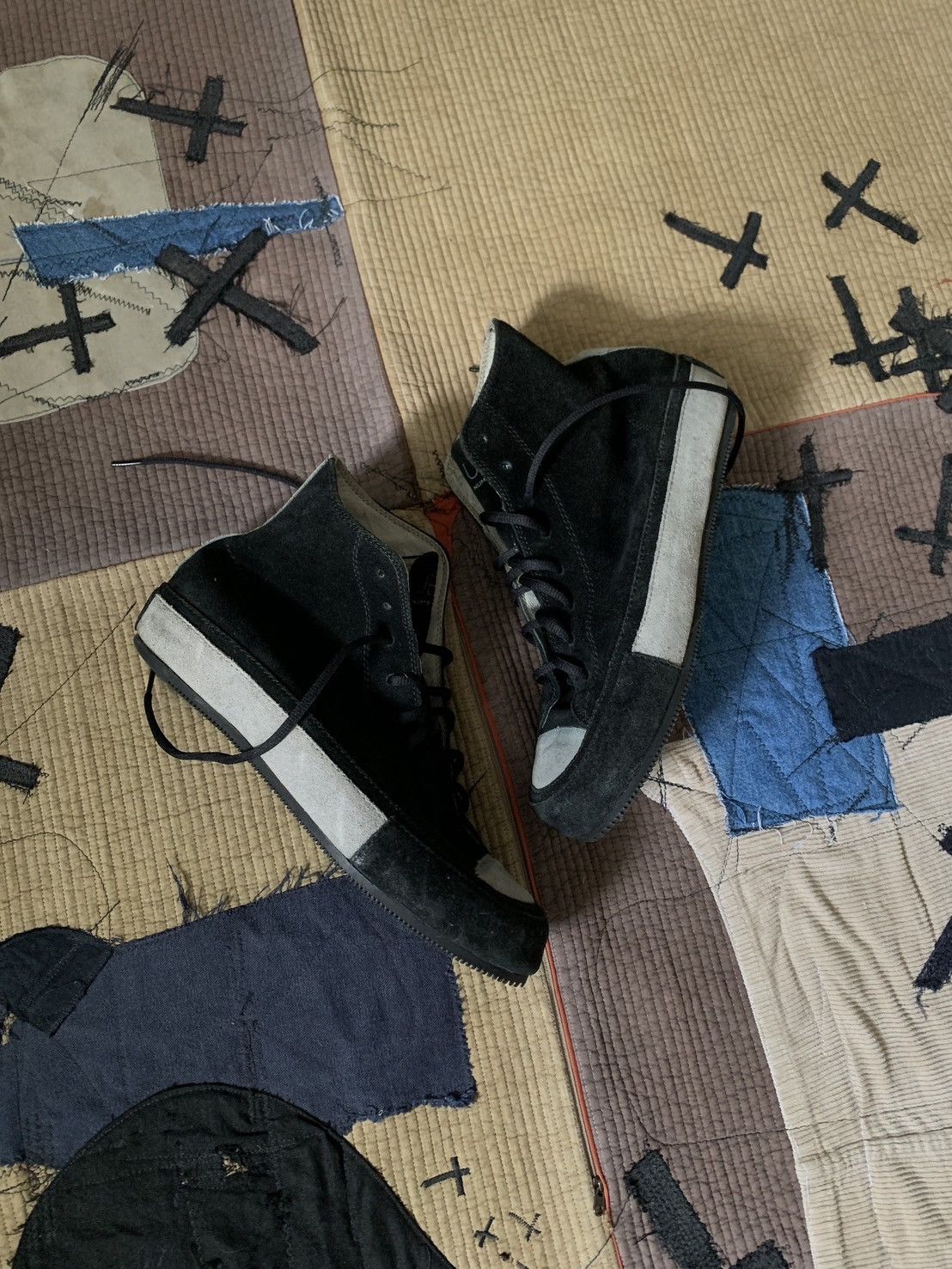 Number (N)ine Rare🔥 AW2013 Number(N)ine x UBIQ High-Top Suede Sneakers Size US 10 / EU 43 - 14 Thumbnail