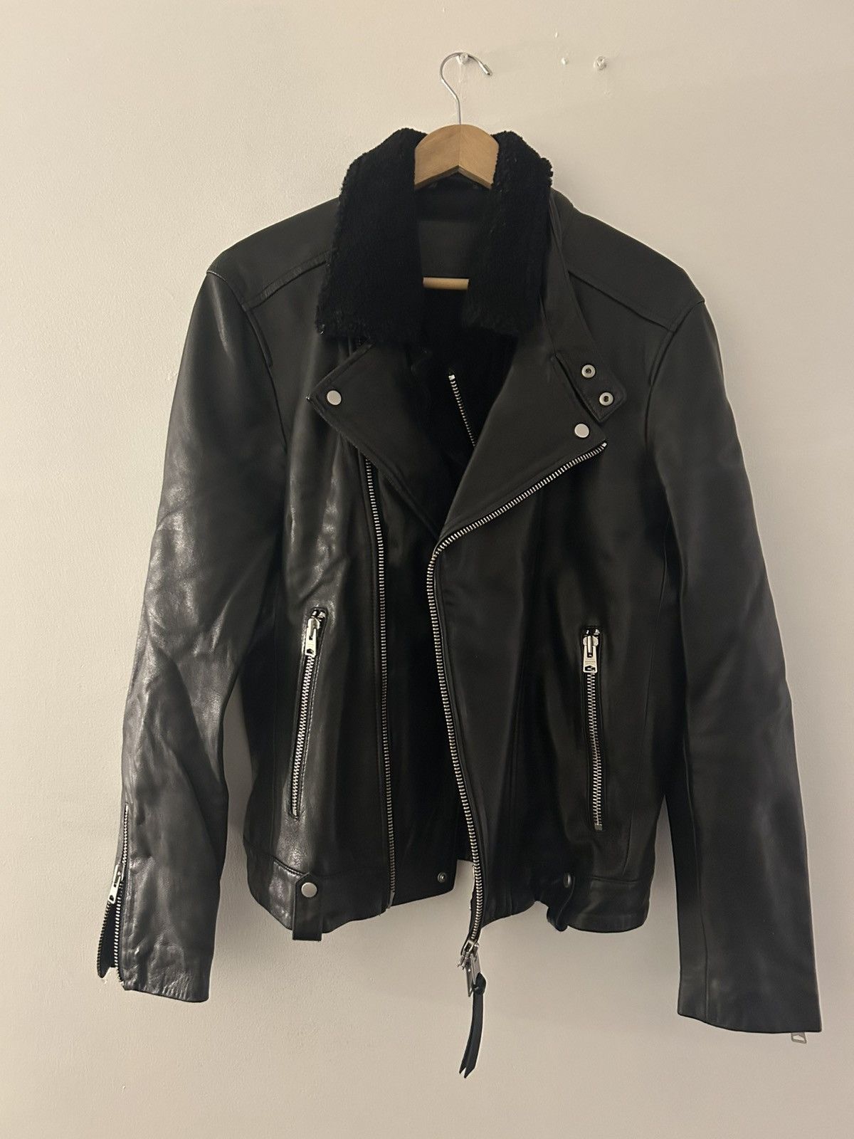 Allsaints Allsaints Prospect Leather Biker Size US M / EU 48-50 / 2 - 2 Thumbnail