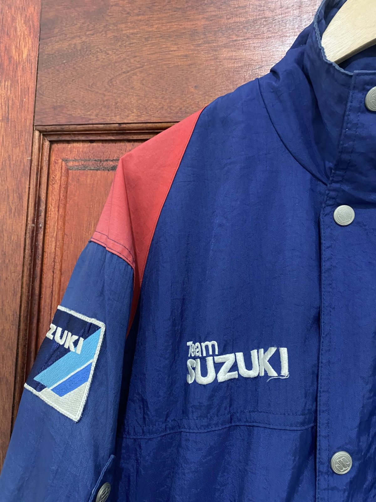 Japanese Brand × Vintage Vintage Team Suzuki Racing Motor GP Big Logo Bomber Jacket Size US M / EU 48-50 / 2 - 5 Thumbnail