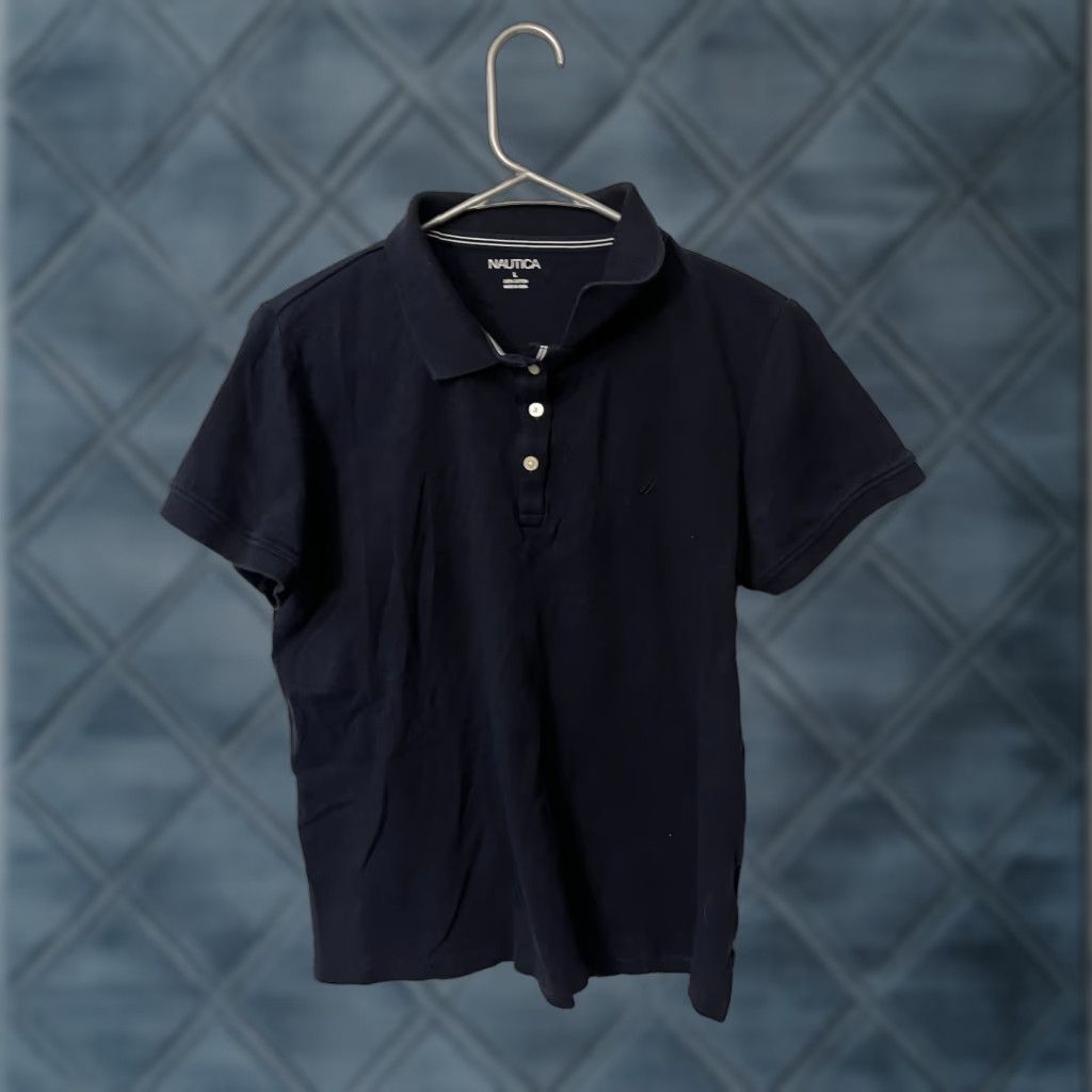 Nautica Nautica Polo Shirt Women’s Short Sleeve Reg Fit Large Navy Blue Polo Shirt Women’s L Navy Blue Size 36" / US 14 / IT 50 - 1 Thumbnail