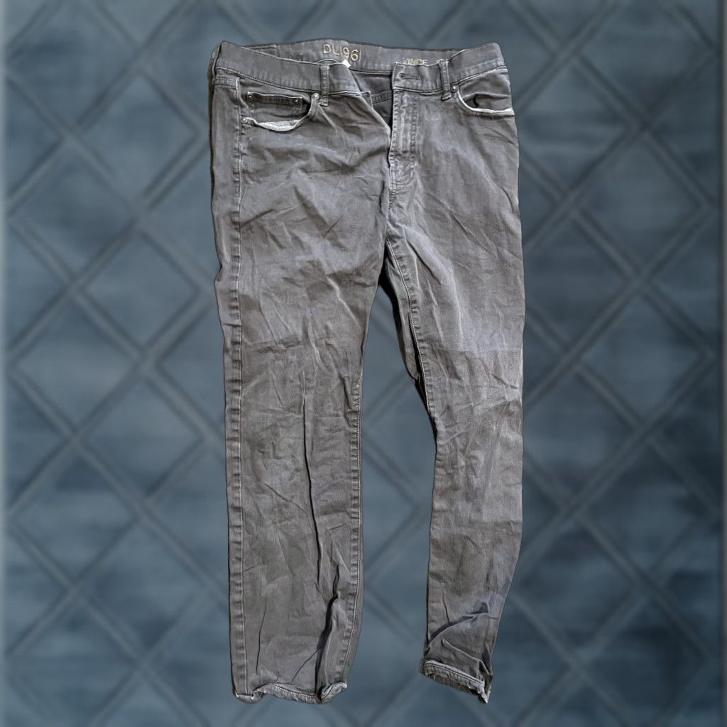DL1961 DL1961 Vince Jeans Mens 33 Birch Gray Stretch 5 Pocket Straight Casual Modern Denim Black/Gray Size US 33 - 1 Thumbnail