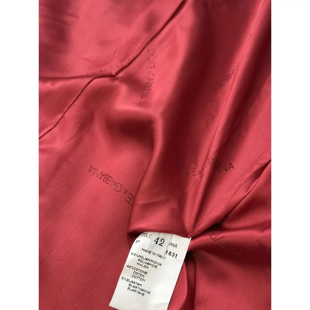 Dolce & Gabbana Dolce & Gabbana Women's Red Tailored Skirt Suit Set IT 42 Size M / US 6-8 / IT 42-44 - 8 Thumbnail