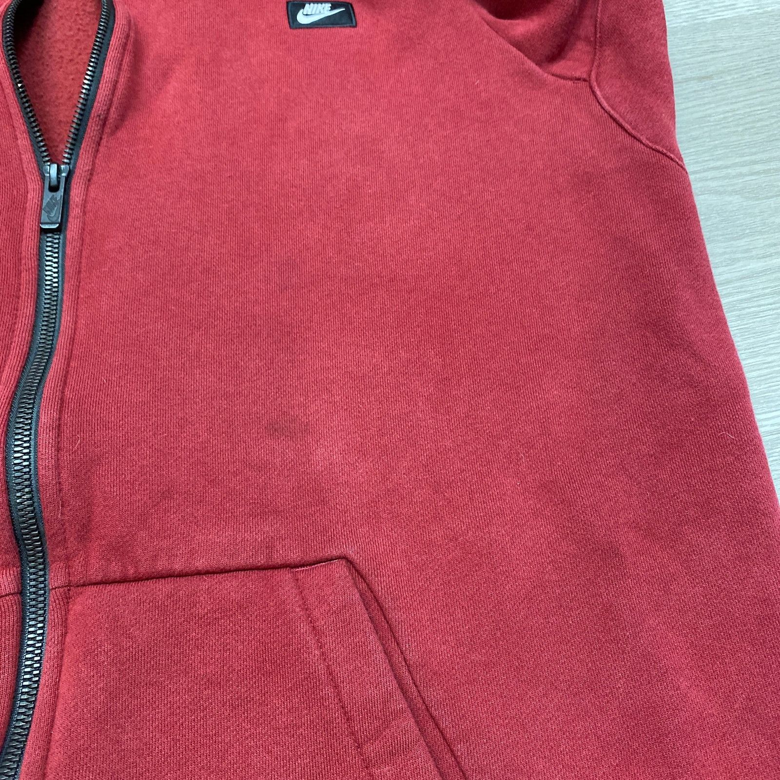 Nike Nike Modern Red Full Zip Hoodie Men's Large Minimalist Size US L / EU 52-54 / 3 - 10 Thumbnail