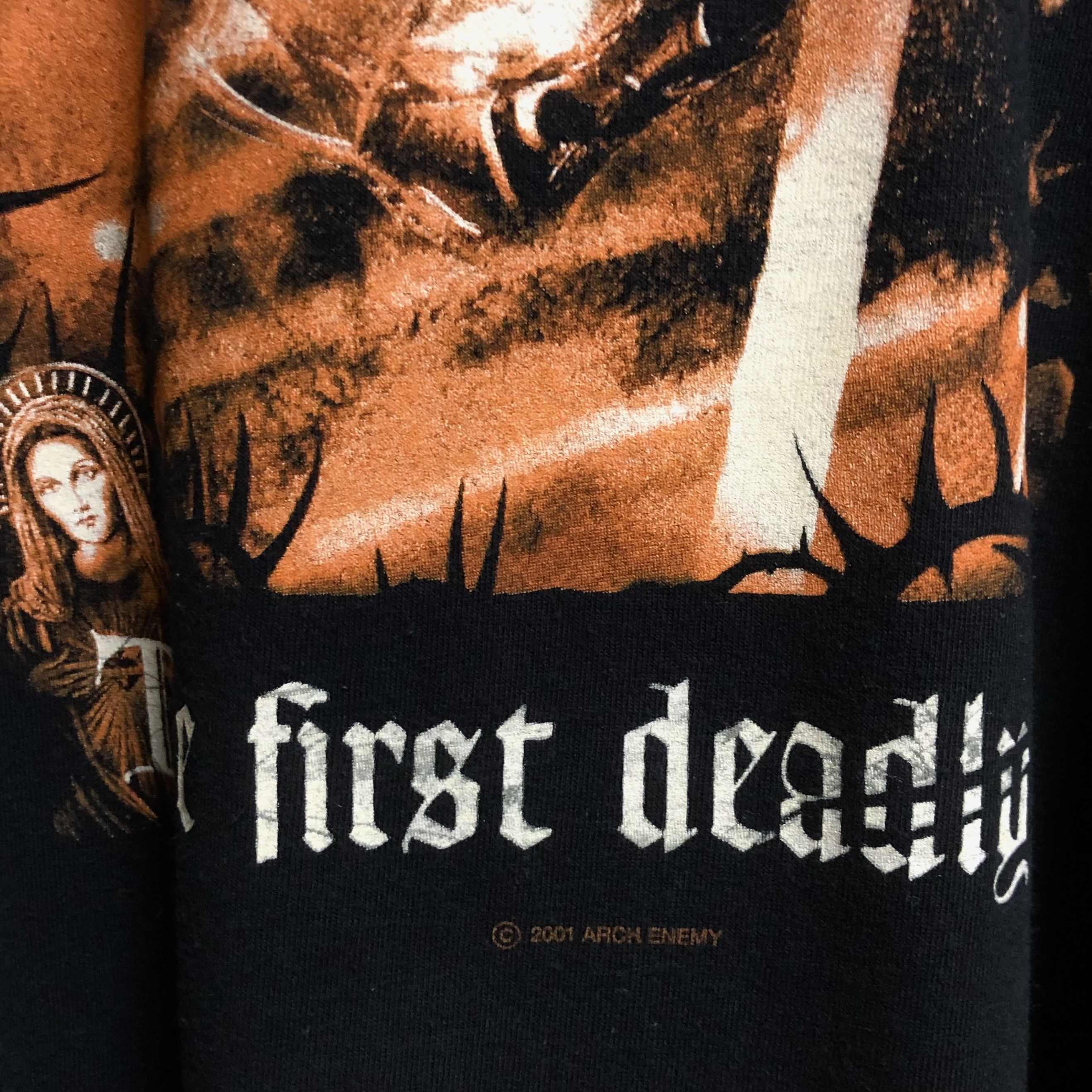 Band Tees 2001 Arch Enemy First Deadly Sin Tour Long Sleeve Tee Size US L / EU 52-54 / 3 - 7 Thumbnail