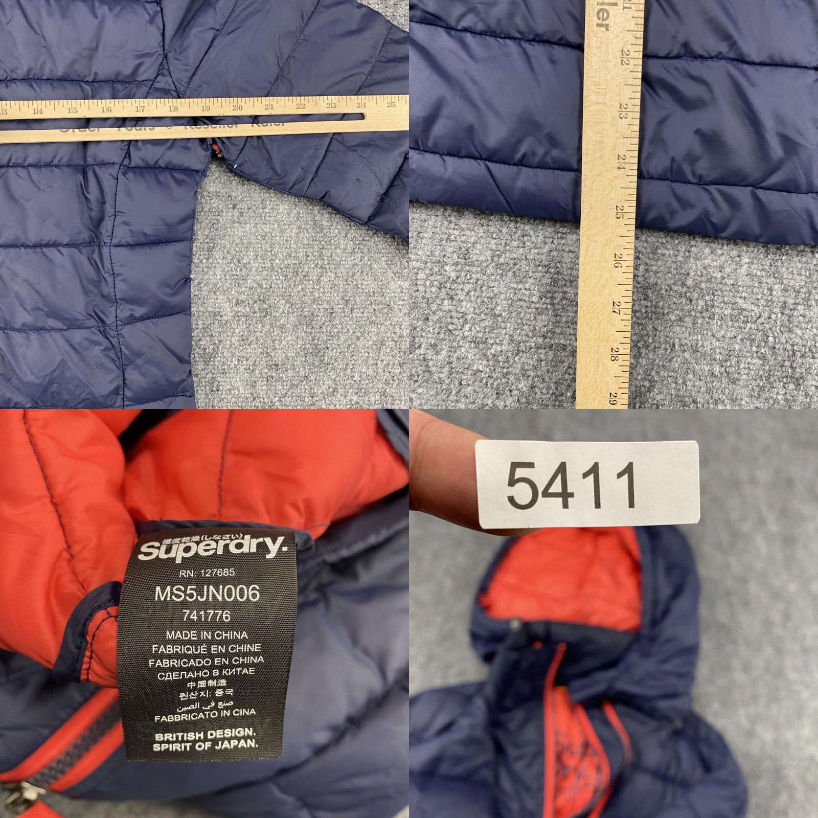Superdry Superdry Jacket Mens Small Blue Fuji Double Zip Hooded Puffer Quilted Insulated Full Zip Size US S / EU 44-46 / 1 - 10 Thumbnail