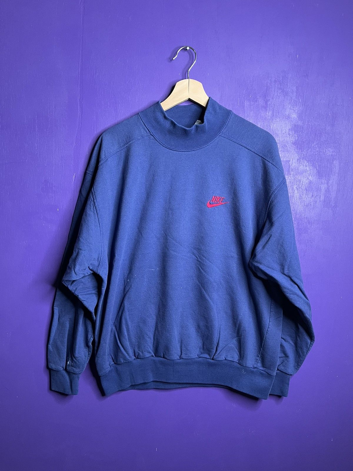 Nike × Vintage Vintage 90s Nike mockneck swoosh logo