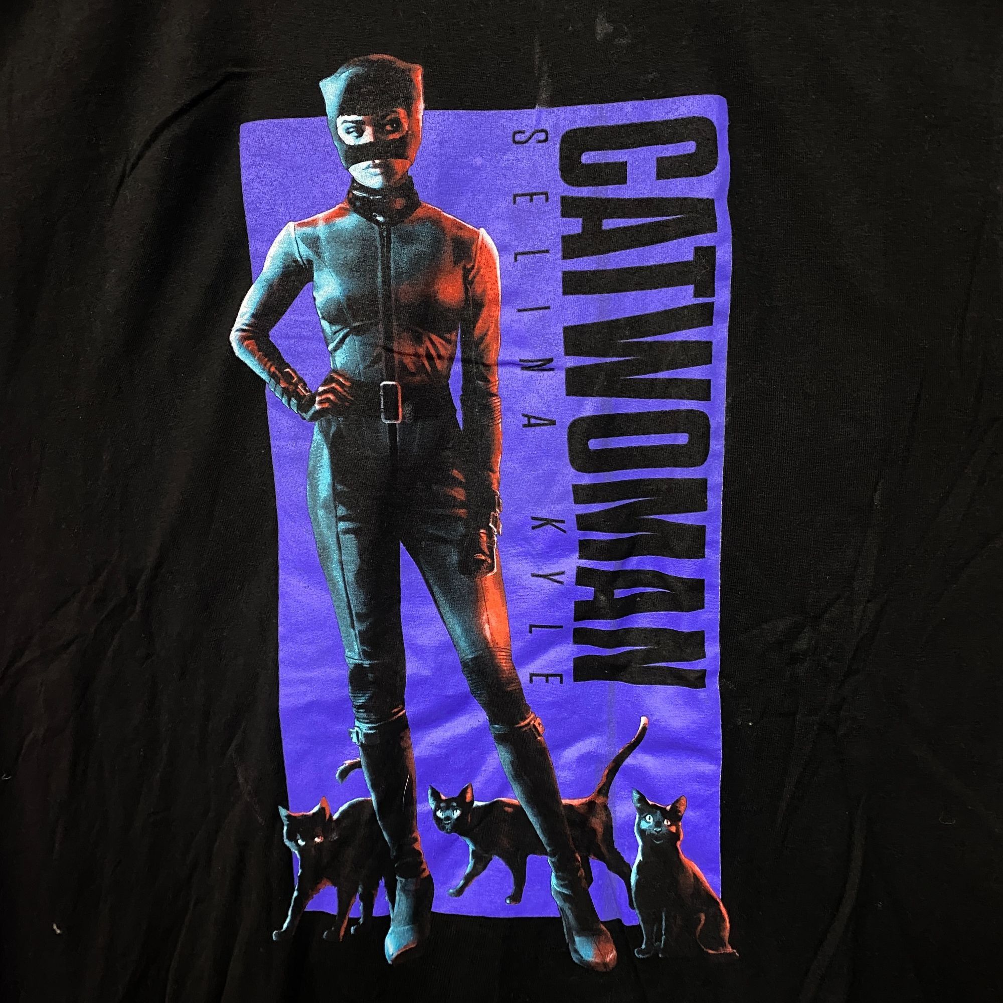 Vintage Selina Kyle Catwoman The Batman Movie Promo Poster Tee L Size US L / EU 52-54 / 3 - 2 Thumbnail