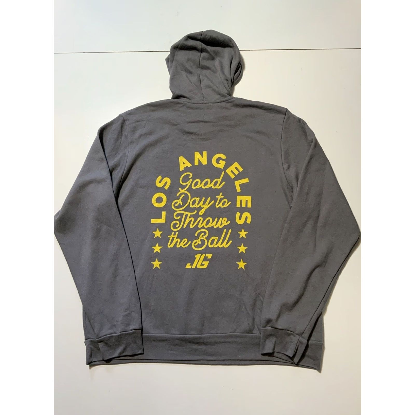 Vintage Jared Goff California Dreamin Good Day To Throw The Ball Los Angeles Hoodie 2XL Men Gray Pullover NFL Football Los Angeles Size US XXL / EU 58 / 5 - 2 Thumbnail