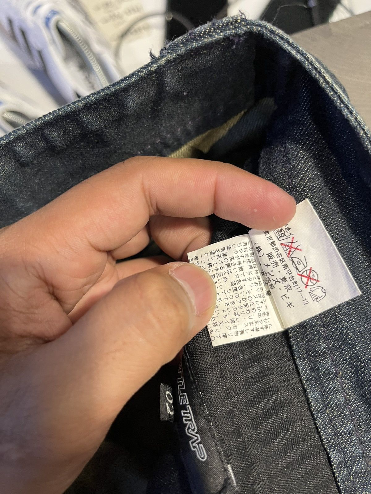 Japanese Brand Rattle Trap Faded Blue Jeans