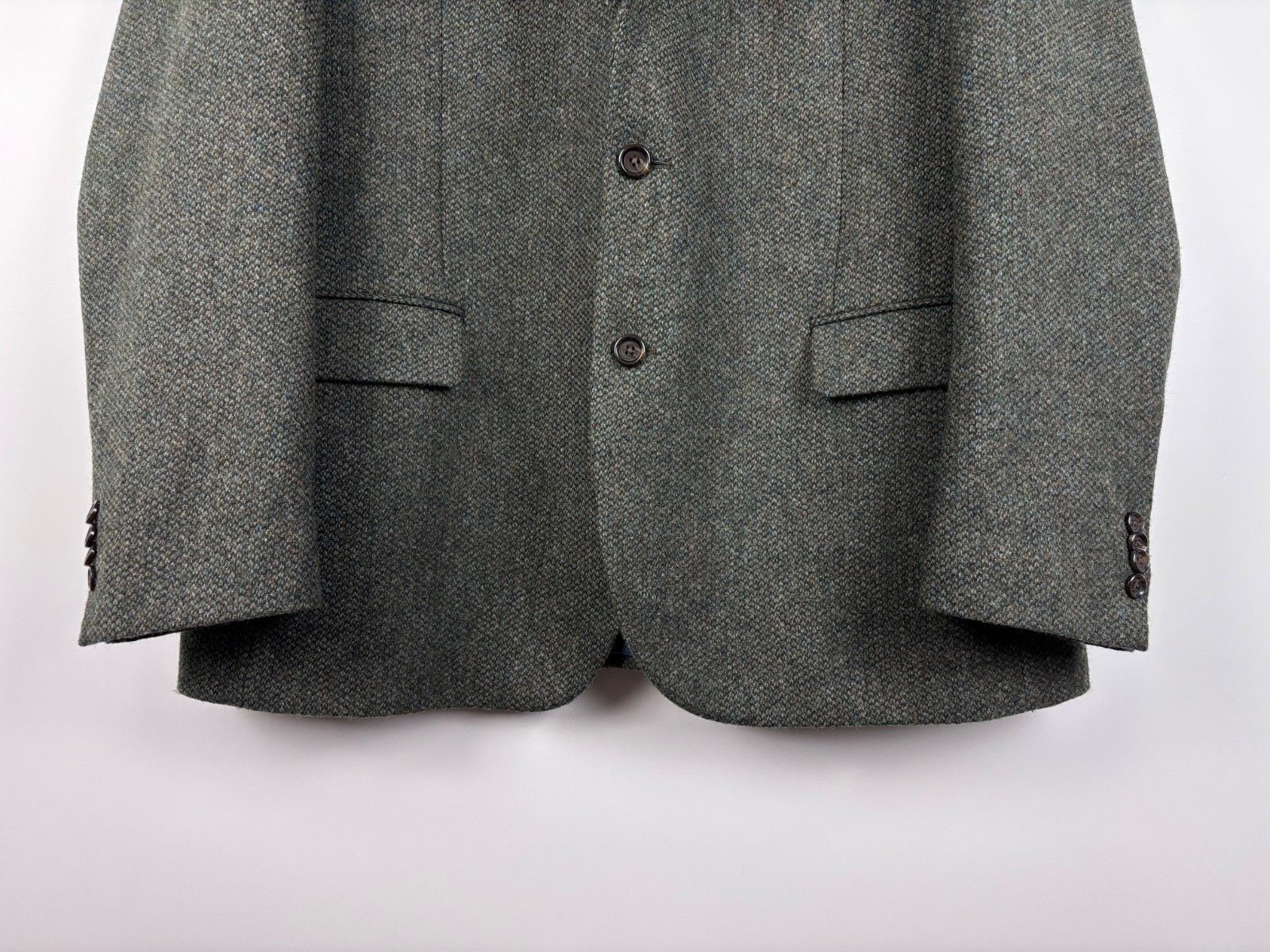 Marks & Spencer Marks & Spencer Moon Tweed Wool Blazer Dark Green Size 46L Size 46L - 3 Thumbnail