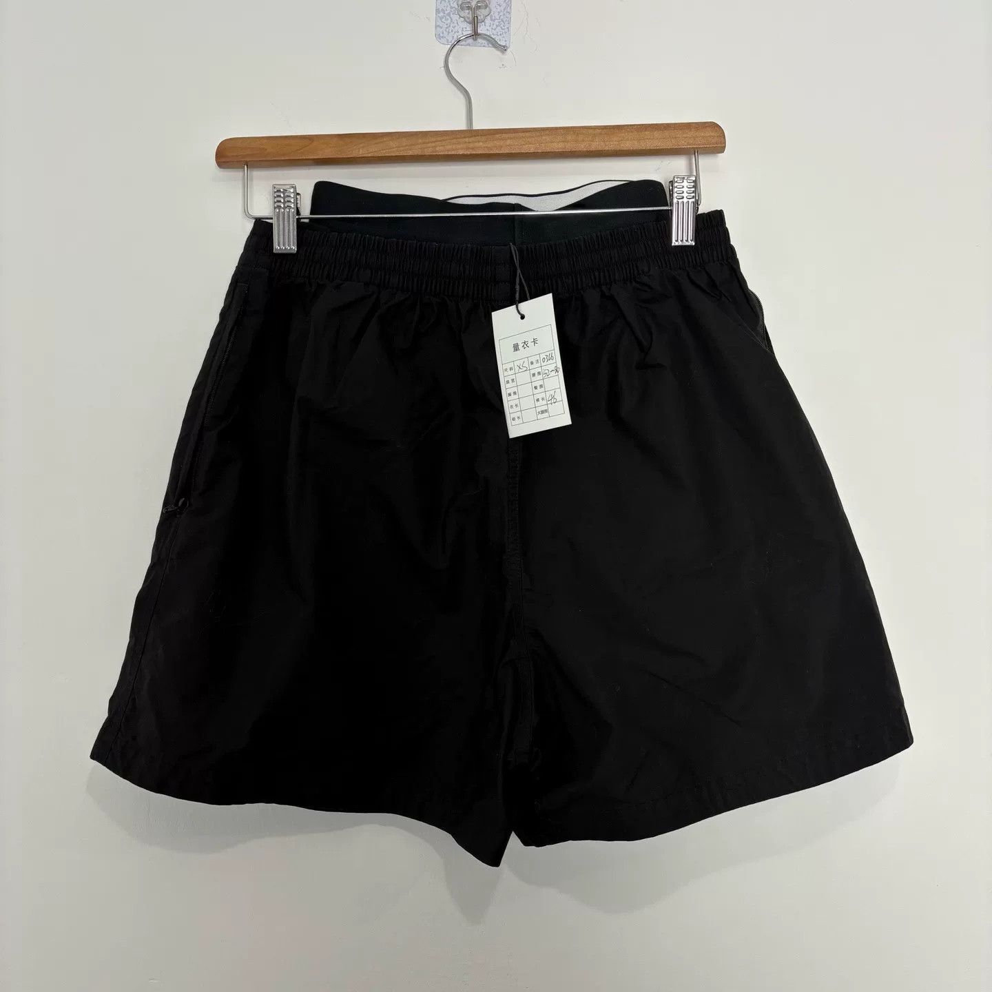Balenciaga Balenciaga Black Nylon Double Waist Shorts Size US 26 / EU 42 - 1 Thumbnail