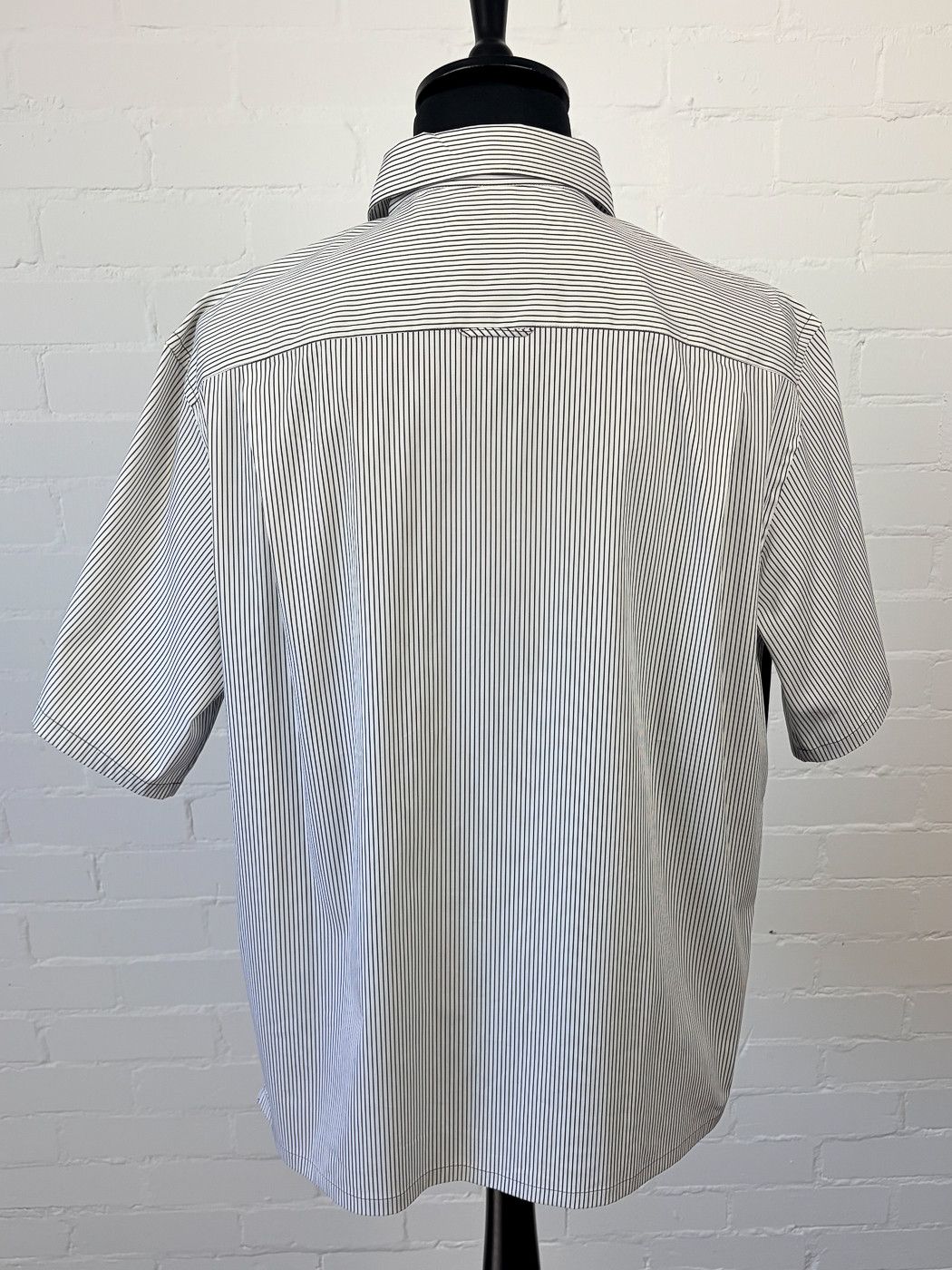 Prada Stretch Cotton & Re-Nylon Hybrid Shirt Black/White Size US XL / EU 56 / 4 - 4 Thumbnail