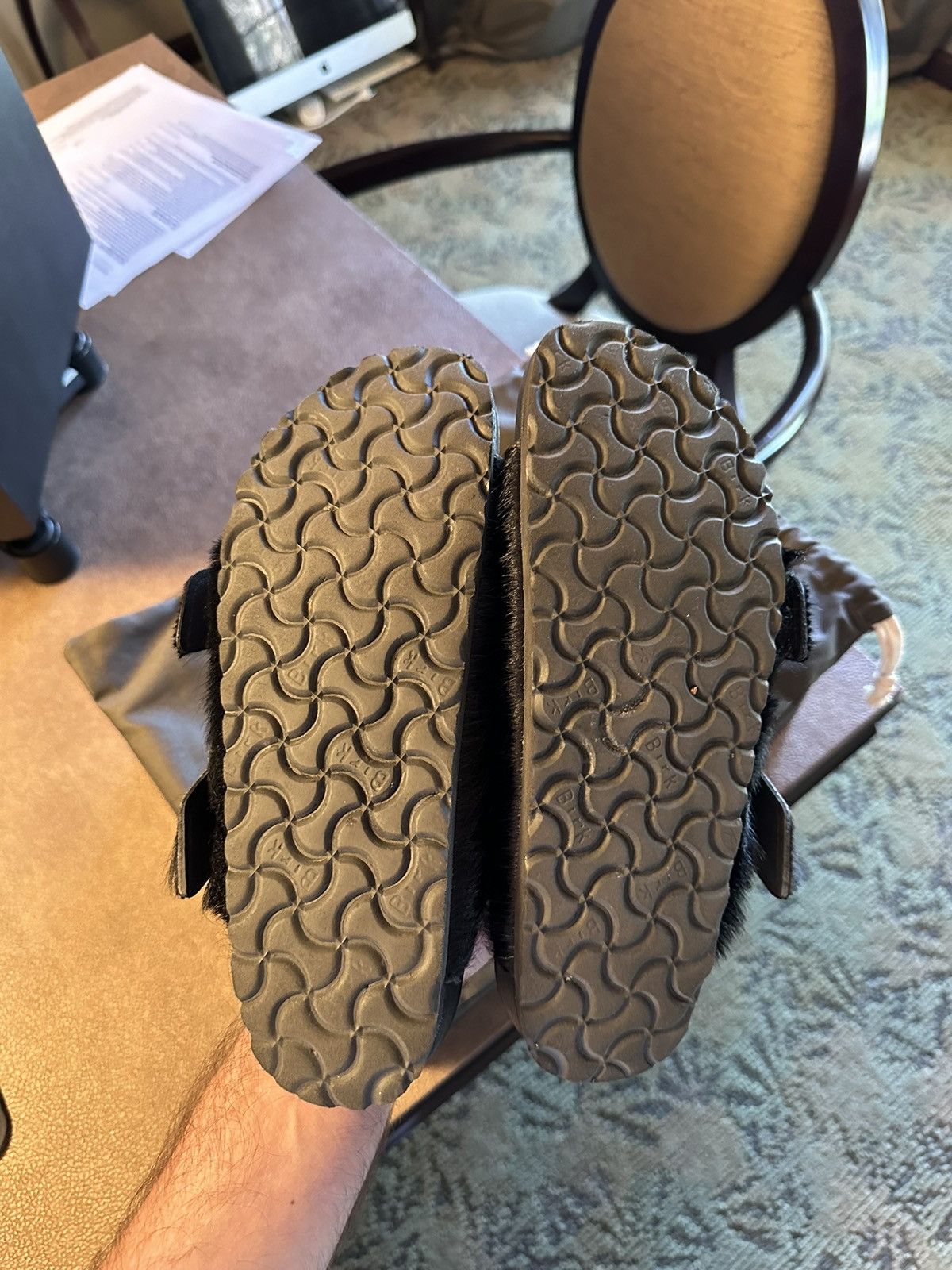 Birkenstock × Rick Owens Rick Owens Birkenstock Arizona Pony Hair Sandals Size US 6 / EU 39 - 5 Thumbnail