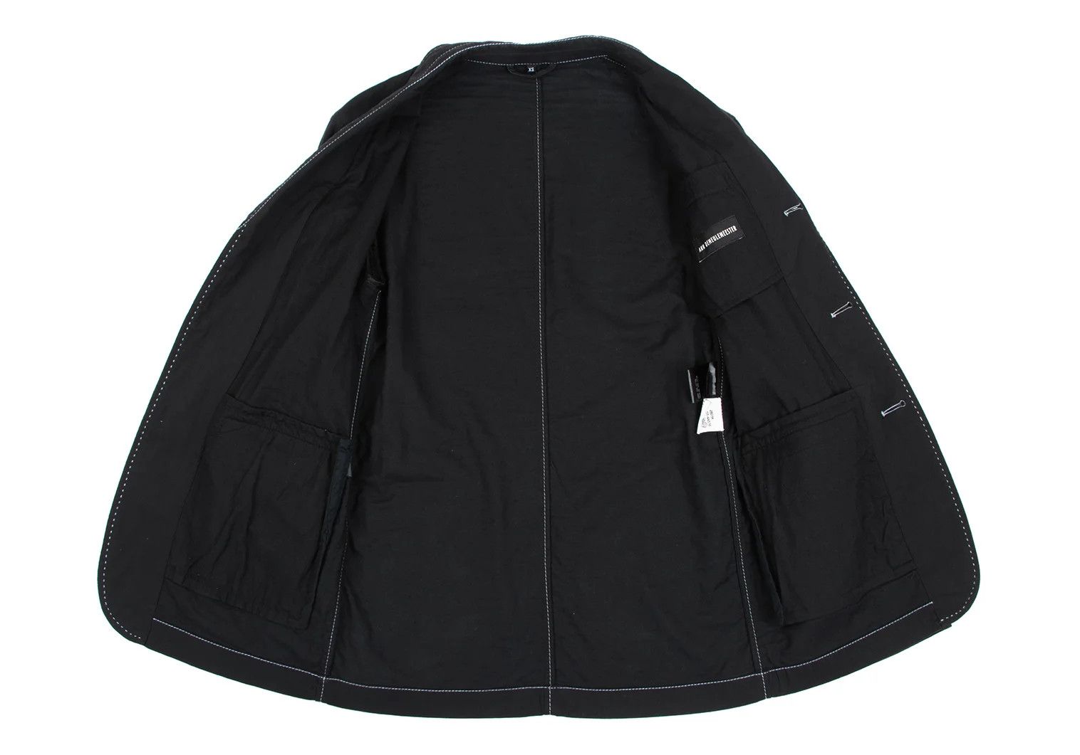 Ann Demeulemeester Cotton Stitch Design Jacket in Black, Size XS Size US XXS / EU 40 - 13 Thumbnail