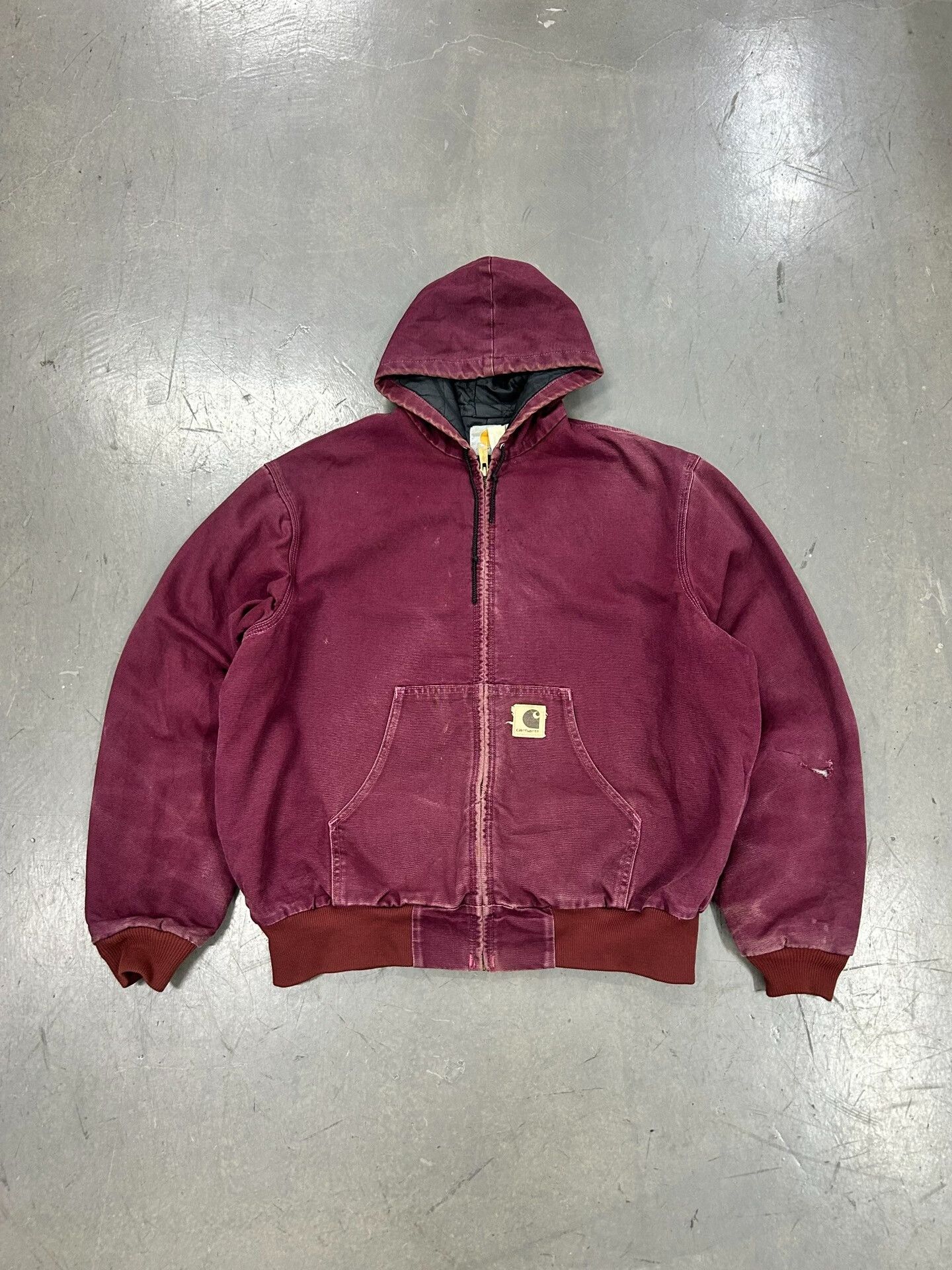 Vintage Vintage Carhartt J68 90s Red Hooded Jacket Size US M / EU 48-50 / 2 - 1 Thumbnail