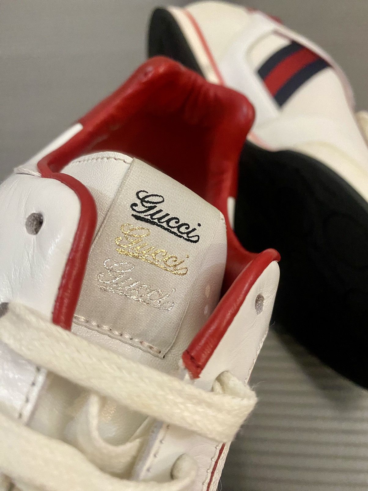 Gucci Gucci 🇮🇹 Great White/Red Tennis 83 Sneakers 10.5 NEW Size US 10.5 / EU 43-44 - 4 Thumbnail