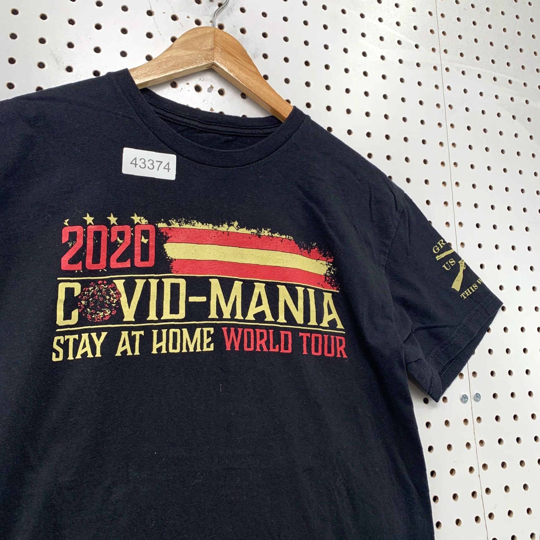 Vintage VINTAGE Grunt Style COVID Mania Stay At Home Shirt Mens M Black T-Shirt 90s Event Rare Mens Size US M / EU 48-50 / 2 - 3 Thumbnail
