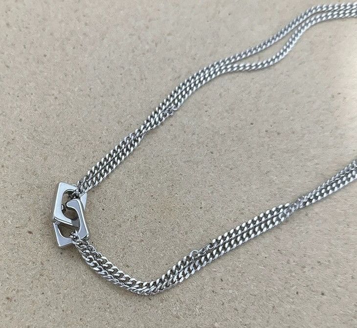 Japanese Brand × Jewelry Retro punk double chain layered choker necklace Size ONE SIZE - 5 Thumbnail