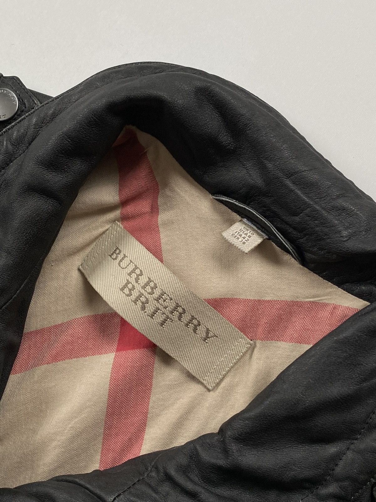 Burberry 🔥RRP 2390$ Burberry Brit Lambskin Biker Field Jacket Size S / US 4 / IT 40 - 6 Thumbnail