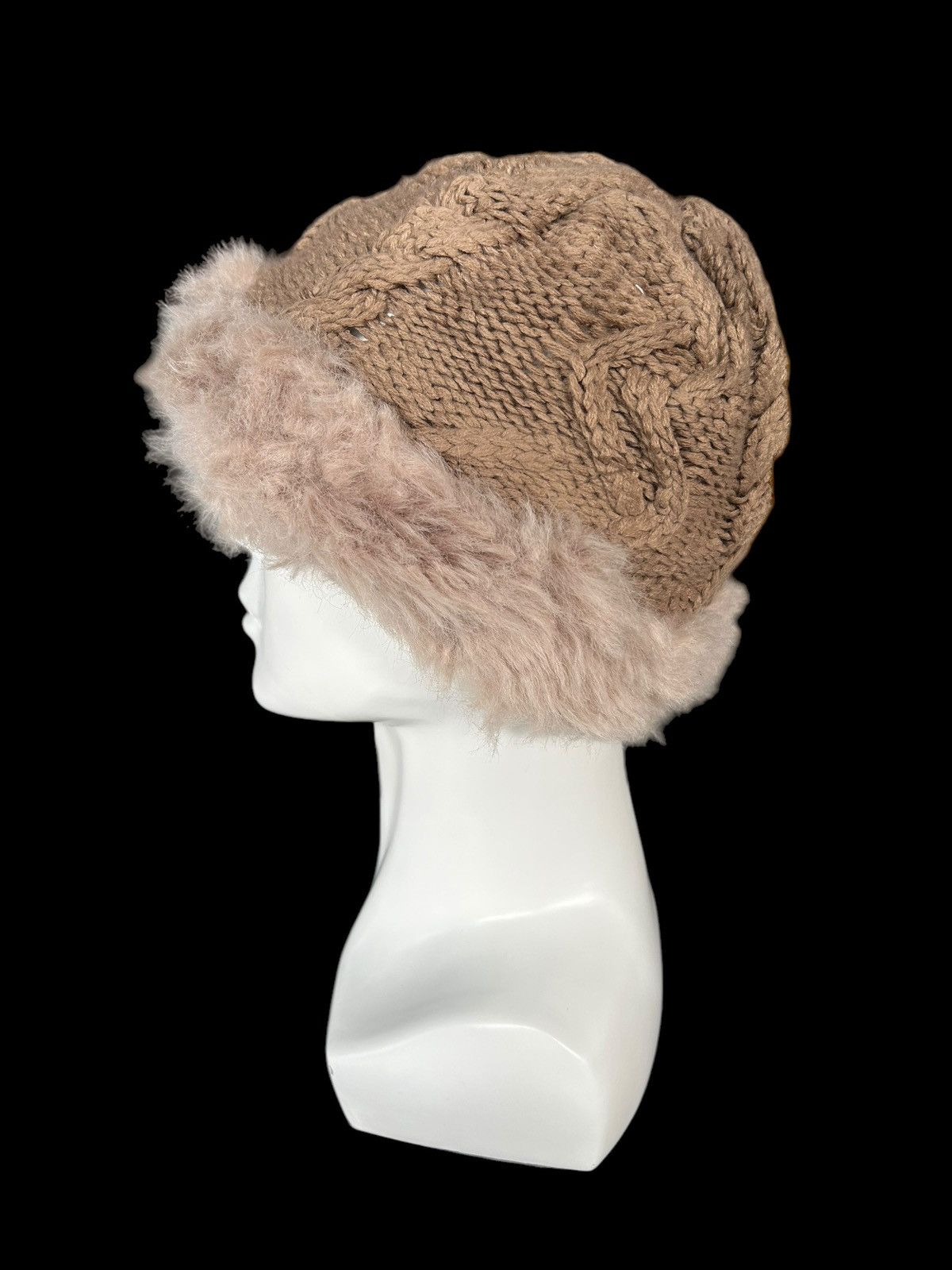 Japanese Brand × Kapital × Vintage Crochet Knitted Fur Beanie Hats Rare☠️☠️🎌 Size ONE SIZE - 2 Thumbnail