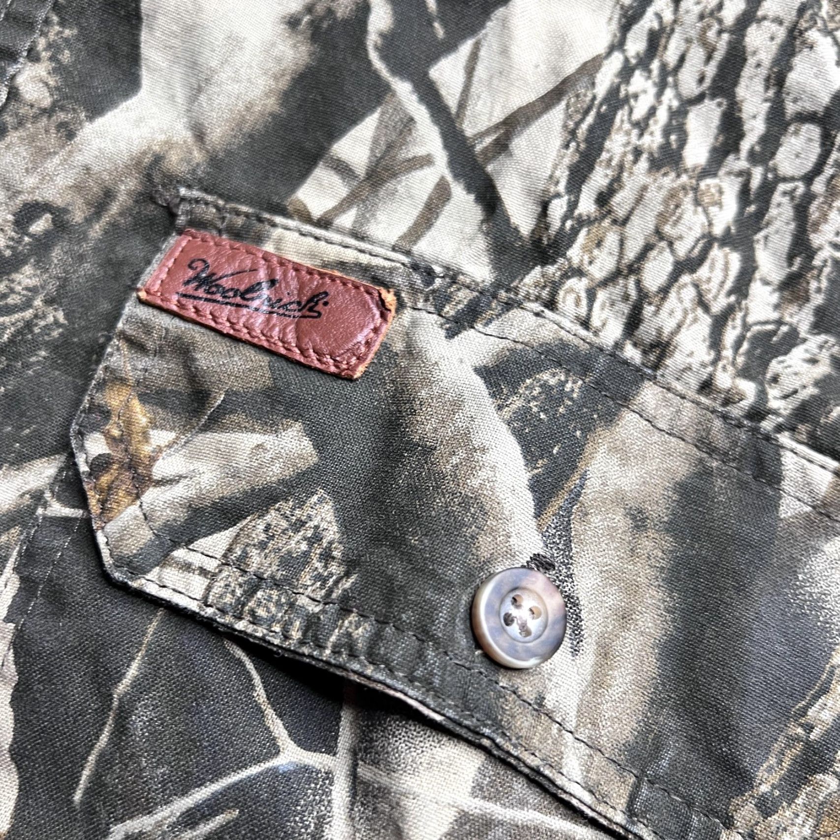 Vintage Woolrich Shirt Mens L Brown Realtree Camo Short Sleeve Button Up Hunting Outdoor Size US L / EU 52-54 / 3 - 3 Thumbnail