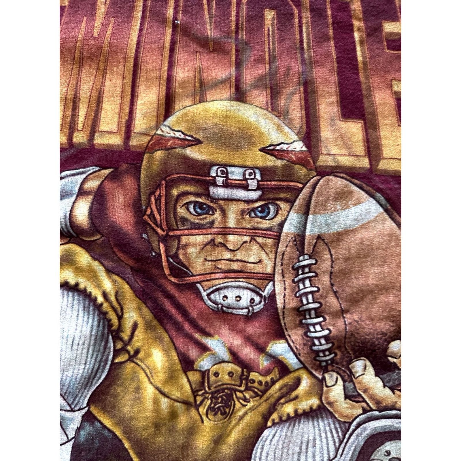 Salem Sportswear VINTAGE Salem Sportswear Florida State Seminoles FSU Shirt Maroon L NCAA 90s Mens Short Sleeve Crew Neck Cotton T-Shirt Size US L / EU 52-54 / 3 - 3 Thumbnail