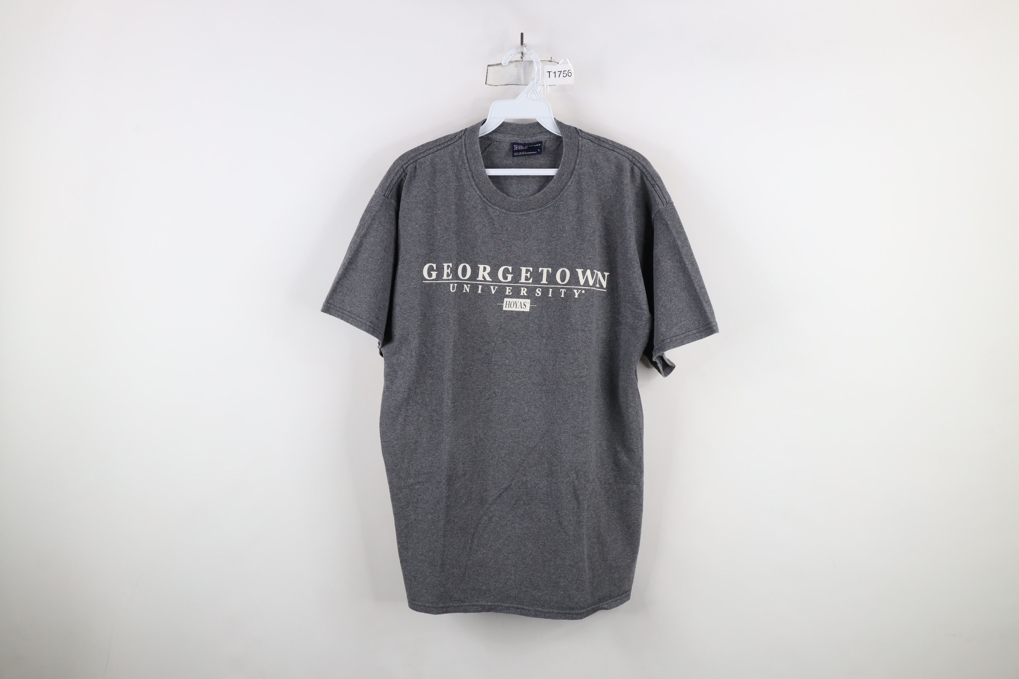 Vintage Vintage 90s Georgetown University Short Sleeve T-Shirt Gray Size US L / EU 52-54 / 3 - 1 Thumbnail