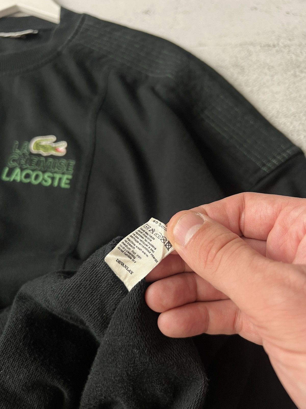 Lacoste 🐊 Y2K Lacoste Vintage Sweatshirt 🇫🇷 Made In France Black XL Size US XL / EU 56 / 4 - 8 Thumbnail