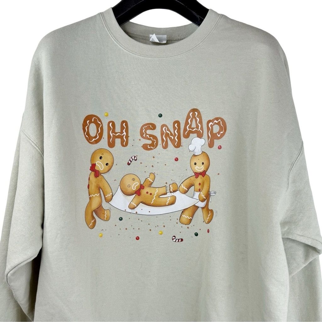 Hanes NWOT HANES Ecosmart Men's "Oh Snap" Graphic Sweatshirt XL Size US XL / EU 56 / 4 - 1 Thumbnail