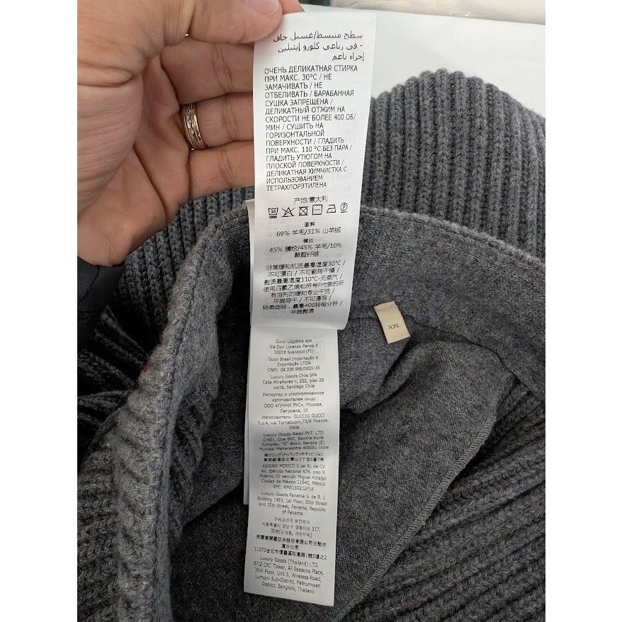 Gucci o1rshd1 Cashmere / Wool Trouser Pant in Grey Melange Size US 38 / EU 54 - 17 Thumbnail