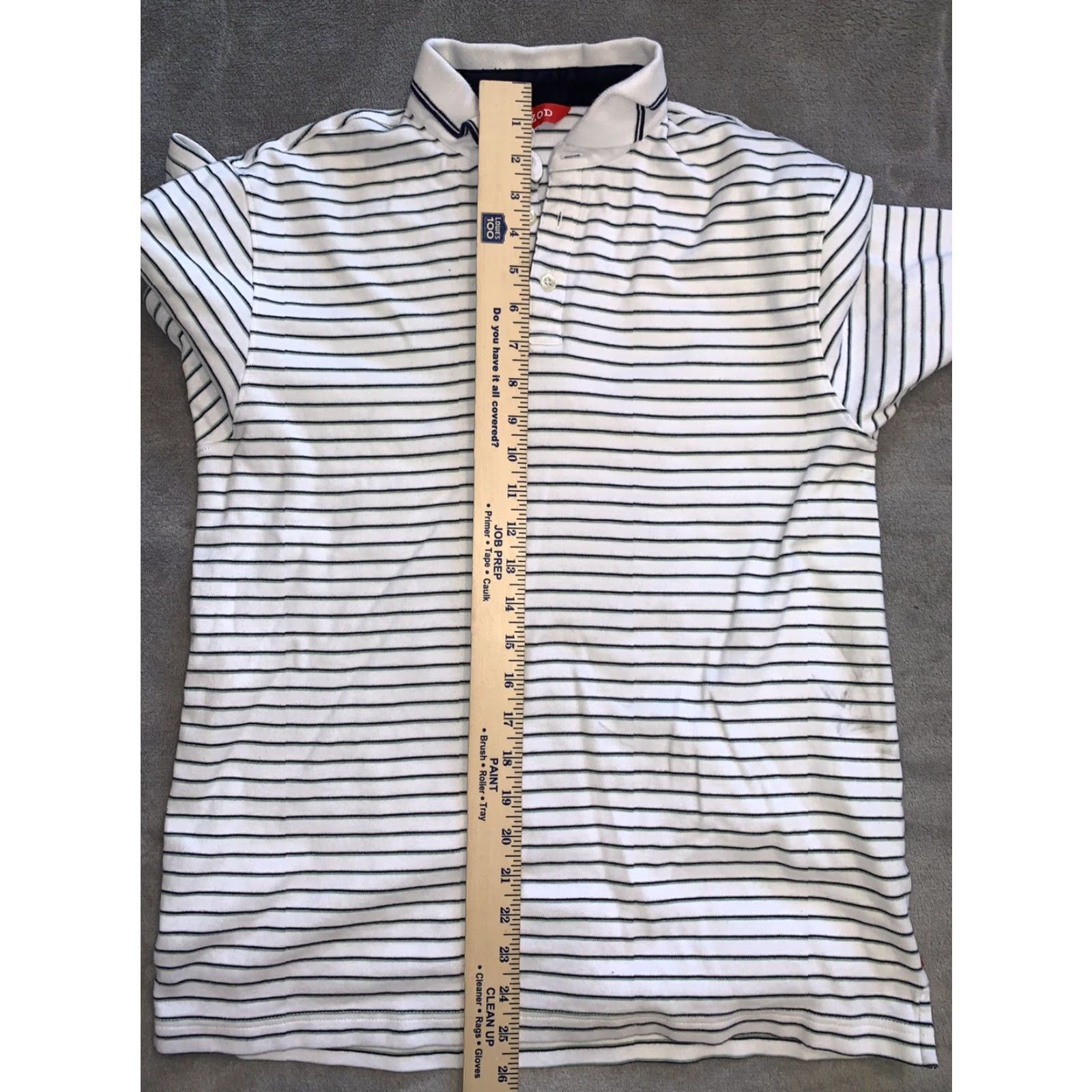 Izod VINTAGE IZOD Polo White w Blue Stripes Size S Mens Shirt Short Sleeve Regular Neckline Collared Knit Cotton Golf Classic Size US S / EU 44-46 / 1 - 5 Thumbnail