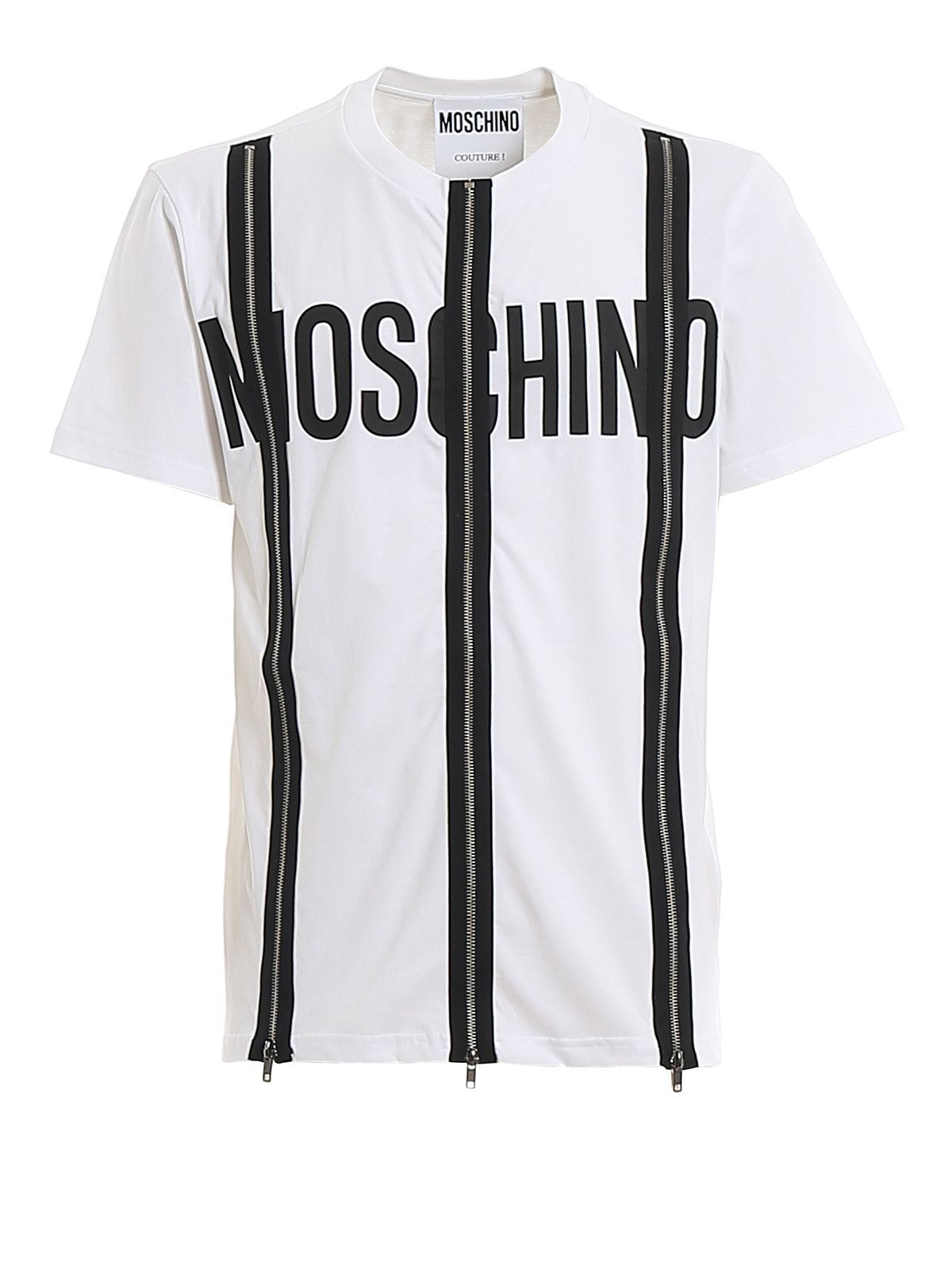 Moschino o1y0225 Logo T-Shirt in White/Black Size US S / EU 44-46 / 1 - 1 Thumbnail