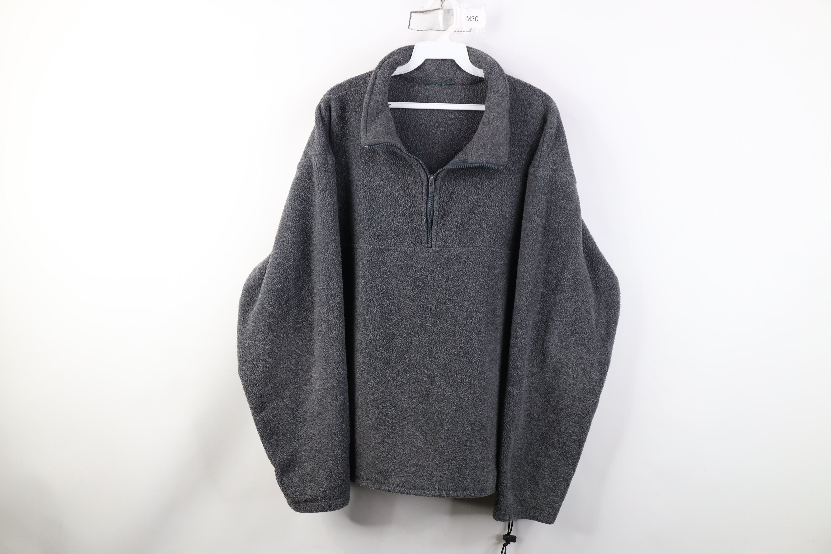 Vintage Vintage 90s Streetwear 1/4 Half Zip Fleece Sweater Gray Size US L / EU 52-54 / 3 - 1 Thumbnail