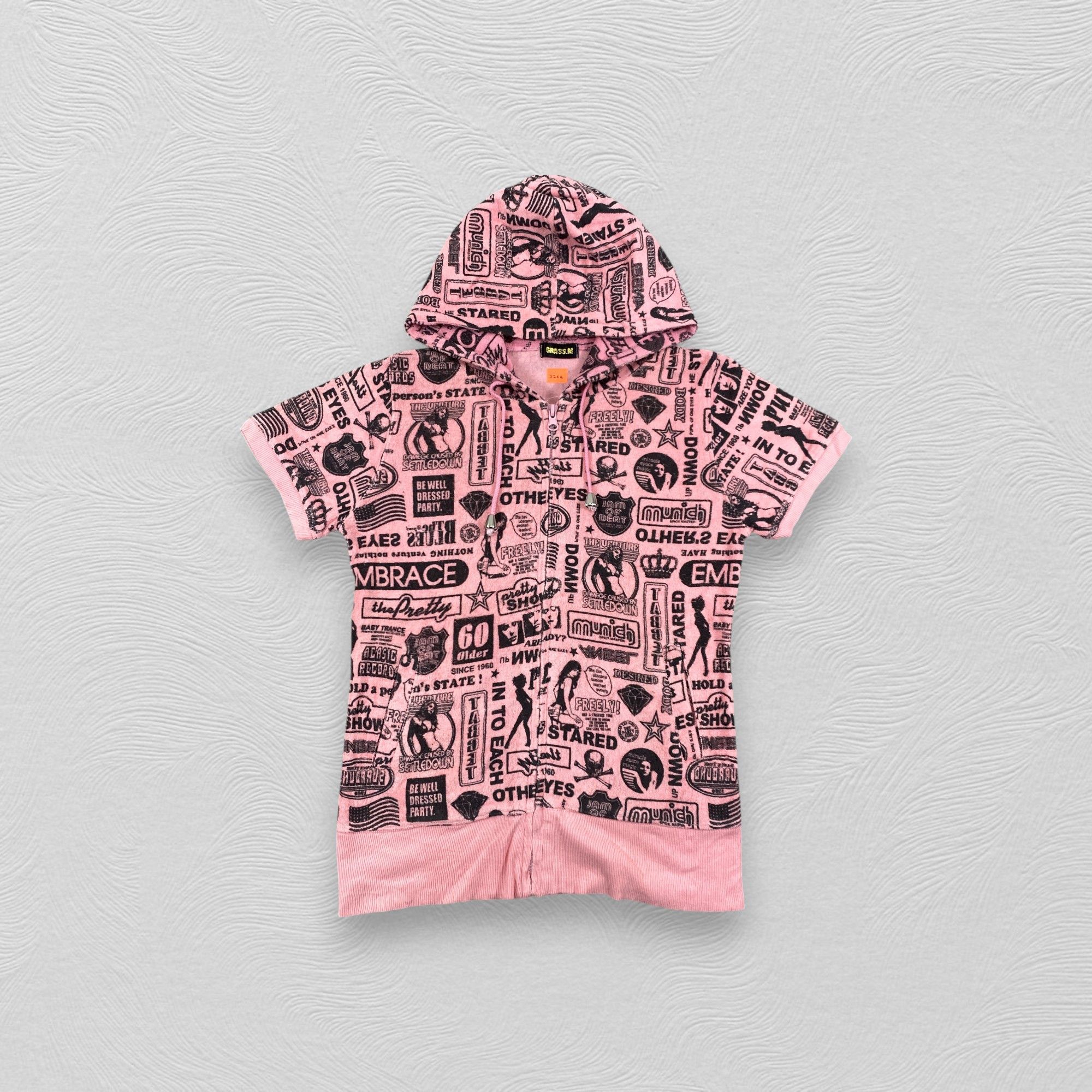 Hysteric Glamour Vintage Japanese Printed Short Sleeve Hoodie -J264 Size US XS / EU 42 / 0 - 1 Thumbnail