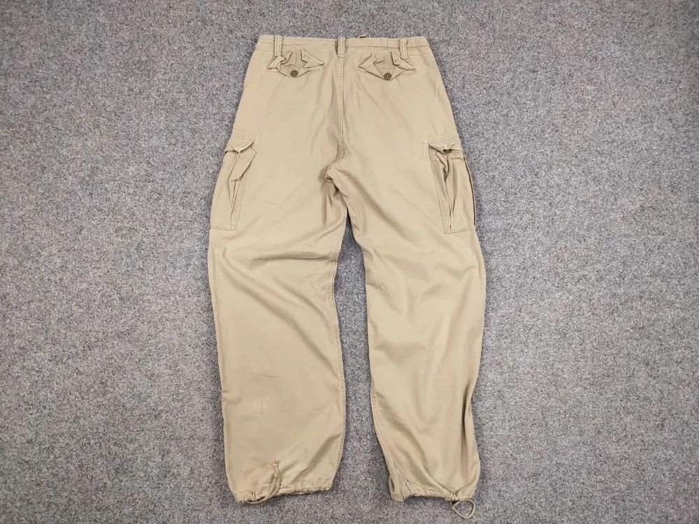 Japanese Brand Vintage 90's Japanese Baggy cargo Beige cotton Pants Hype Size US 34 / EU 50 - 8 Thumbnail