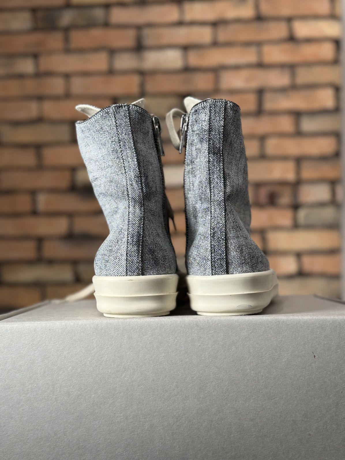 Rick Owens Drkshdw RAMONES NEW SELF EDGE FOIL 13OZ DENIM Size US 9 / EU 42 - 3 Thumbnail