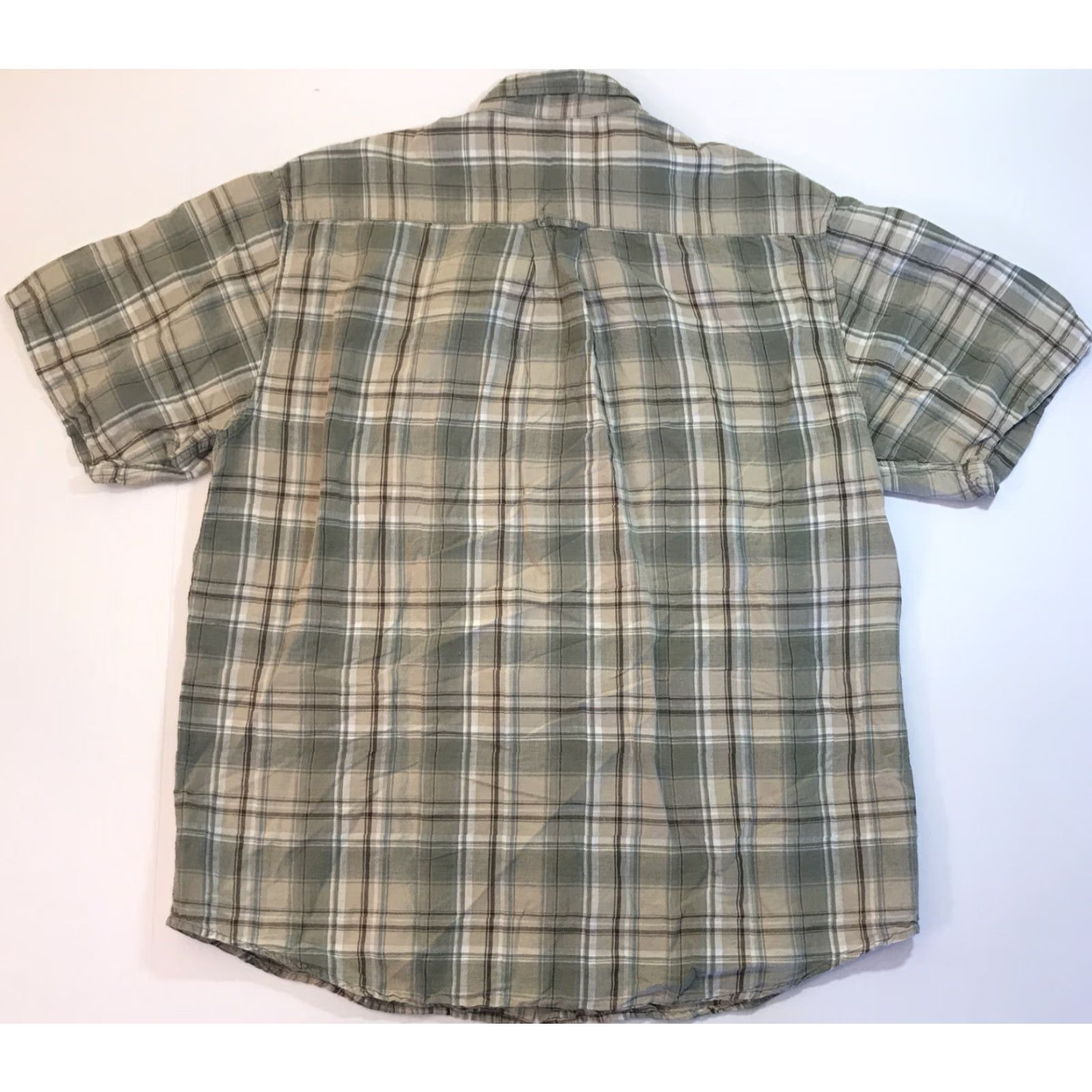 Orvis Orvis Button-Up Shirt Plaid Short Sleeve XL Multicolor Men’s Cotton Dress Casual Shirt - Classic Everyday Wear Size 46R - 4 Thumbnail