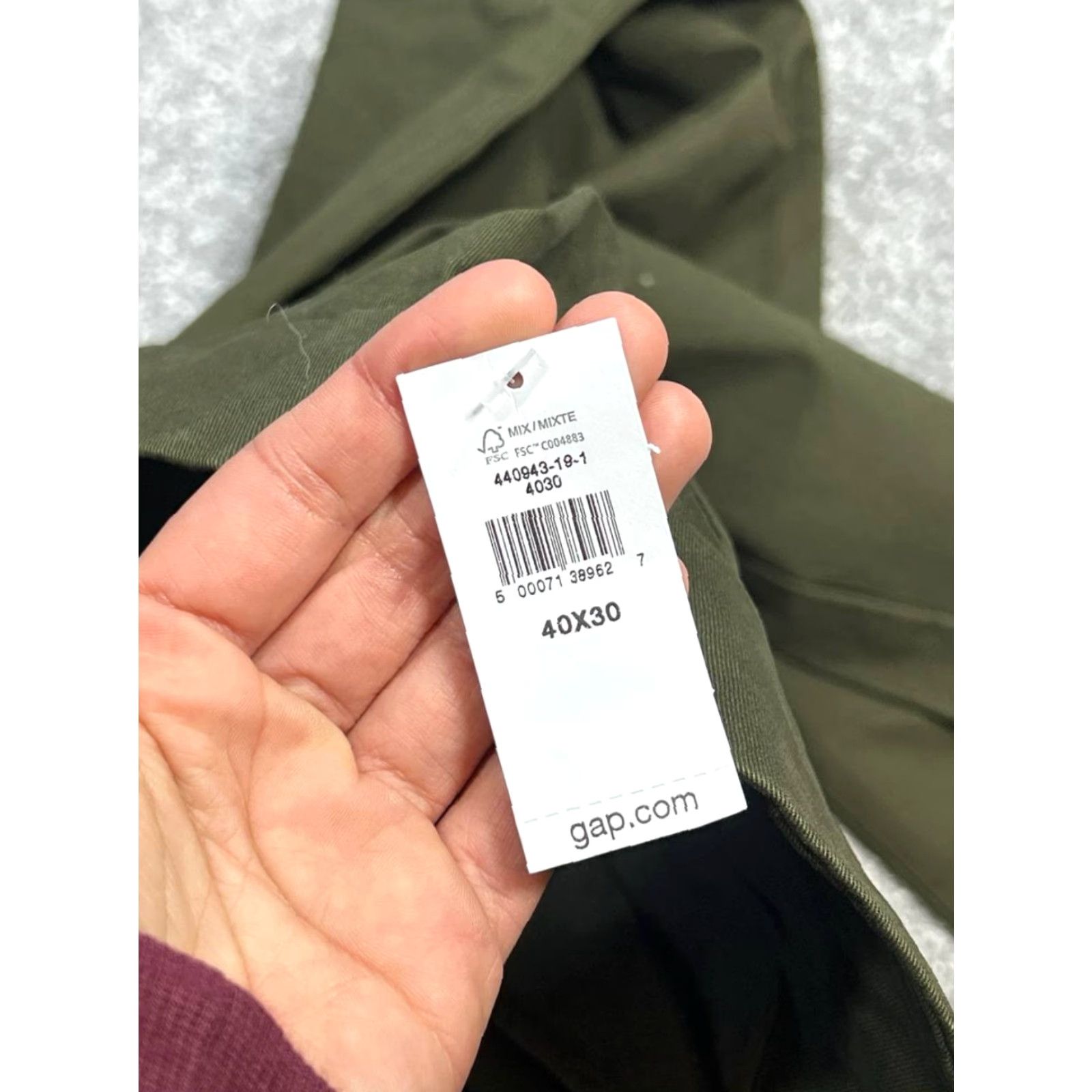 Gap Gap Slim Khakis Pants Mens 40 Green Cotton Water Resistant Stretch High Rise New Size US 40 / EU 56 - 7 Thumbnail