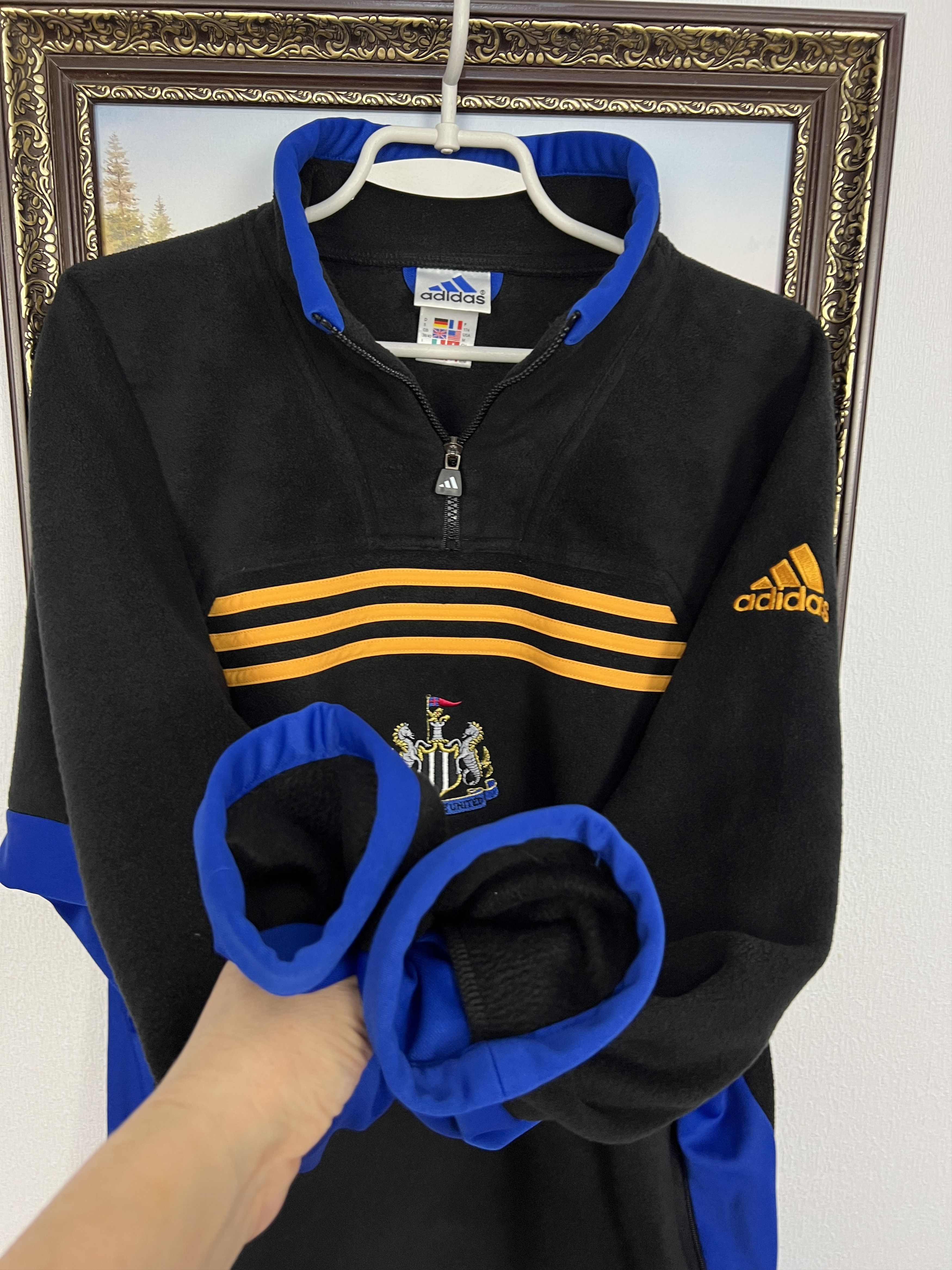 Adidas Vintage Newcastle United Football Fleece Jacket Track Top Size US M / EU 48-50 / 2 - 6 Thumbnail