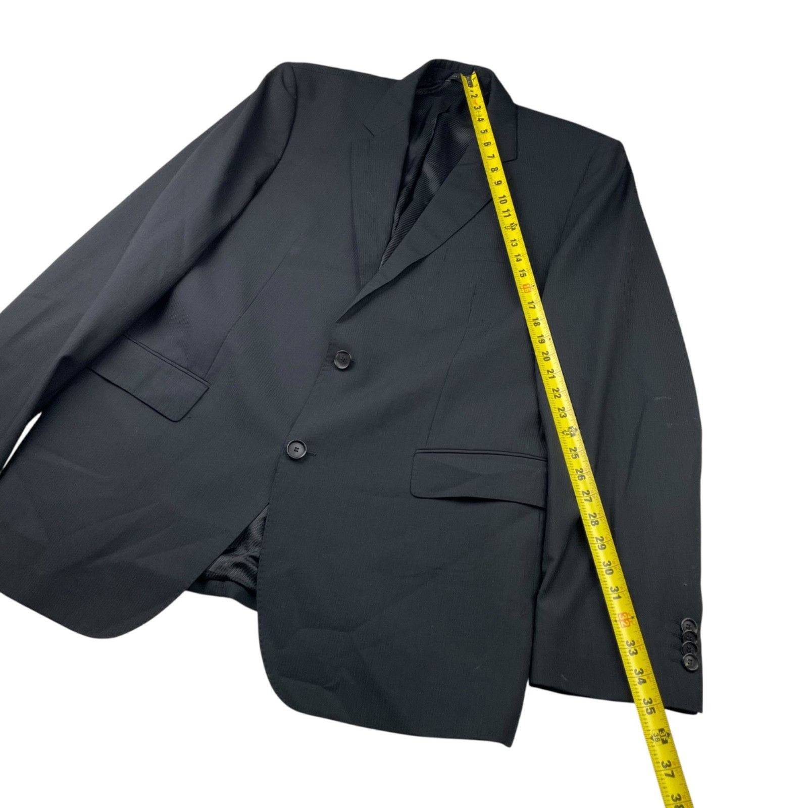 Hugo Boss Hugo Boss Men's James3/Sharp5 100% Wool 2-Button Blazer Blac Size 46L - 11 Thumbnail
