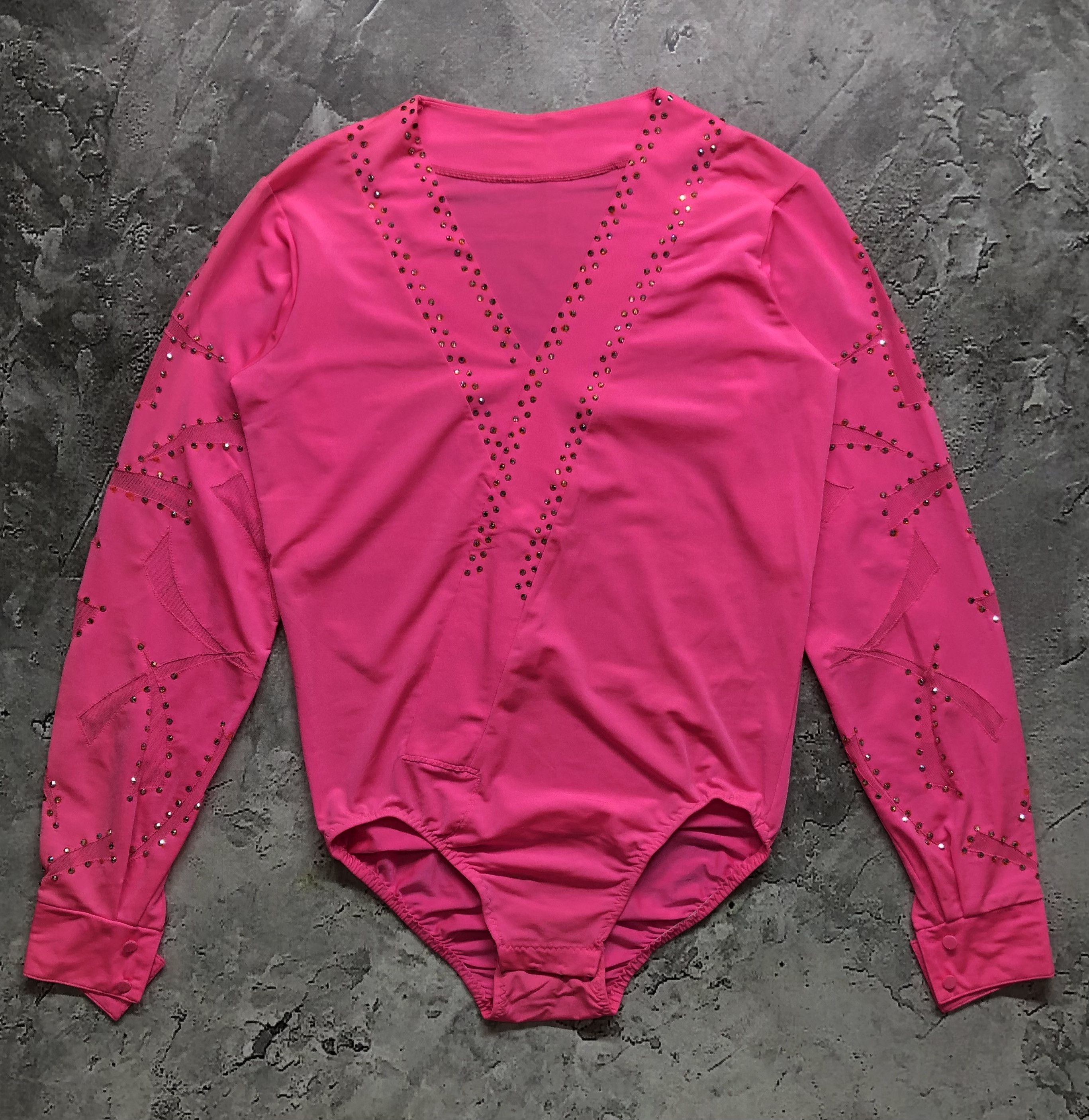 Japanese Brand Amazing Ballroom Shirt with Swarovski Stones Size US M / EU 48-50 / 2 - 1 Thumbnail