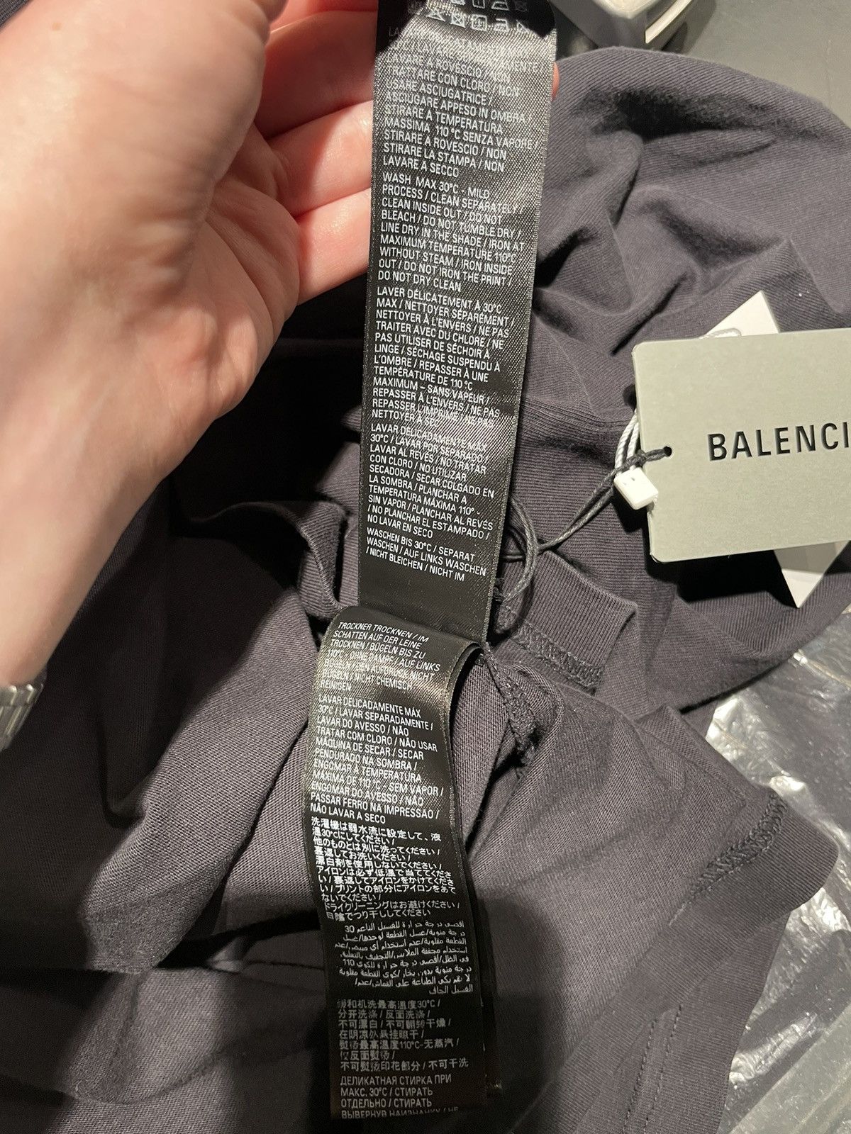 Balenciaga Logo T-shirt in black Size US XXL / EU 58 / 5 - 9 Thumbnail
